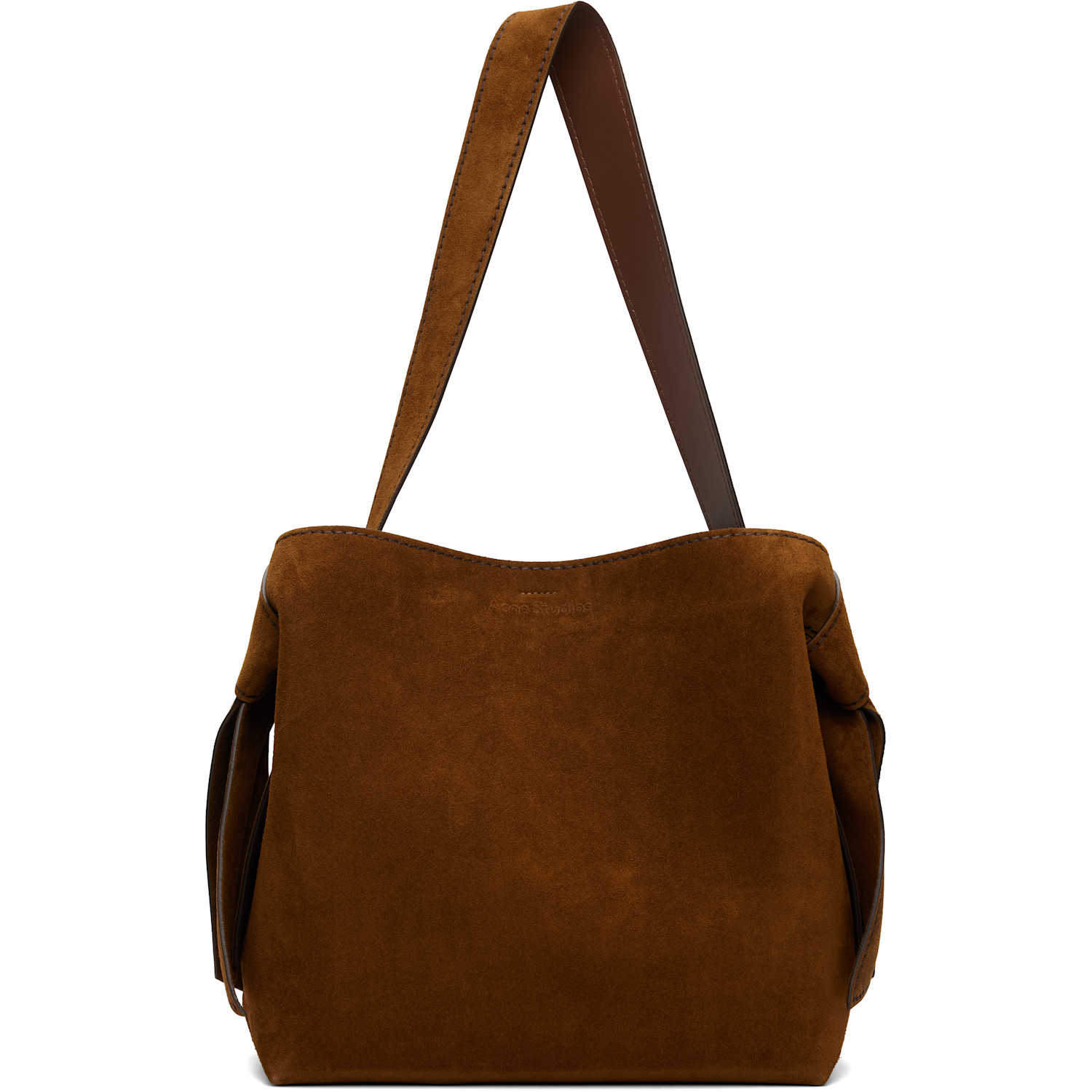 Acne Studios Brown Musubi Suede Midi Bag