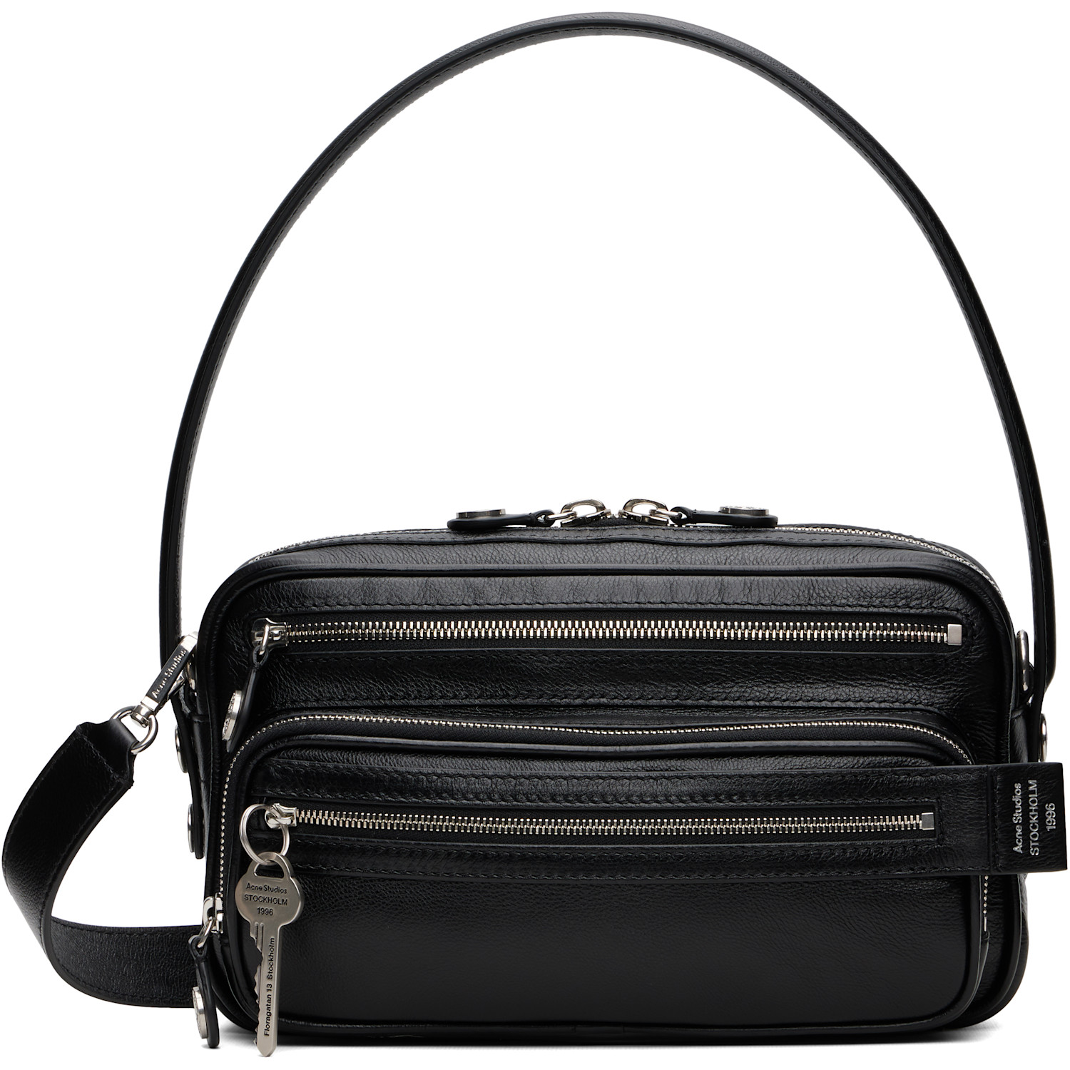 Acne Studios Black Camero Party Shoulder Bag In 900 Black