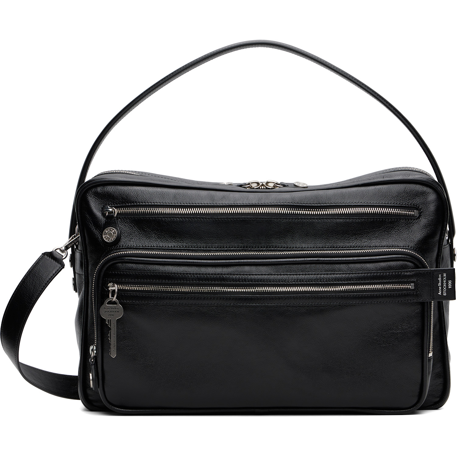 Acne Studios Black Camero Camera Shoulder Bag In 900 Black