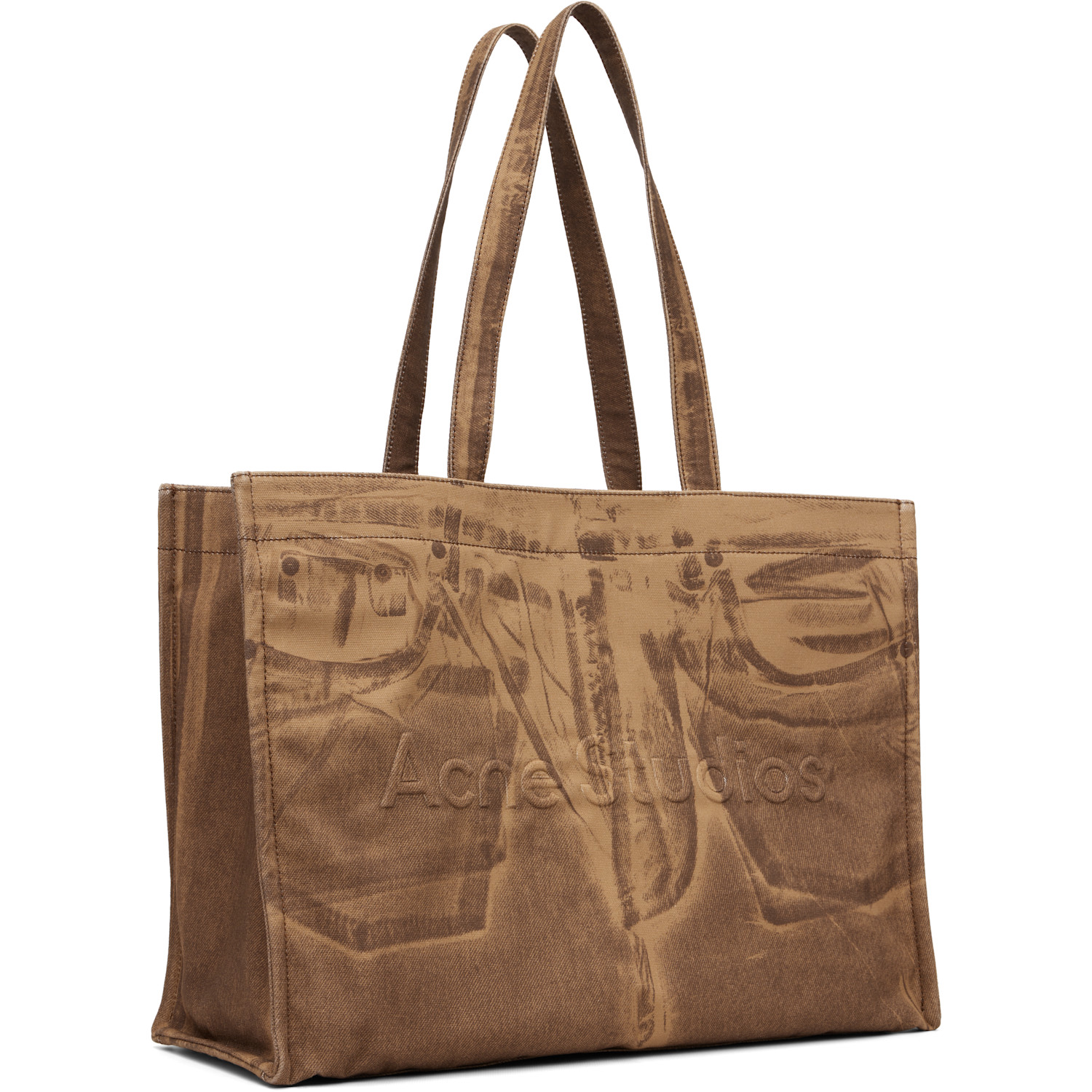  Acne Studios Tan Logo Shopper Tote 