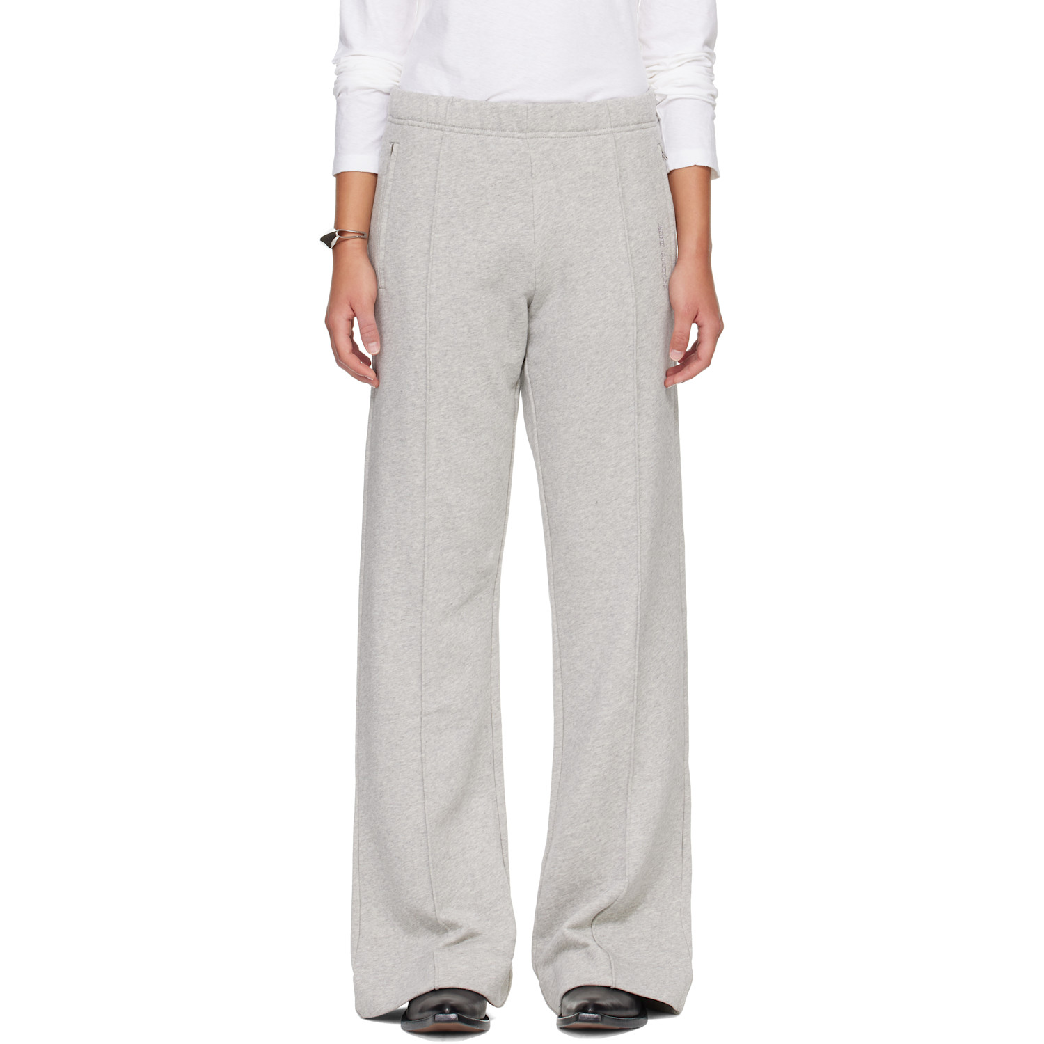 Acne Studios Gray Fleece Logo Lounge Pants