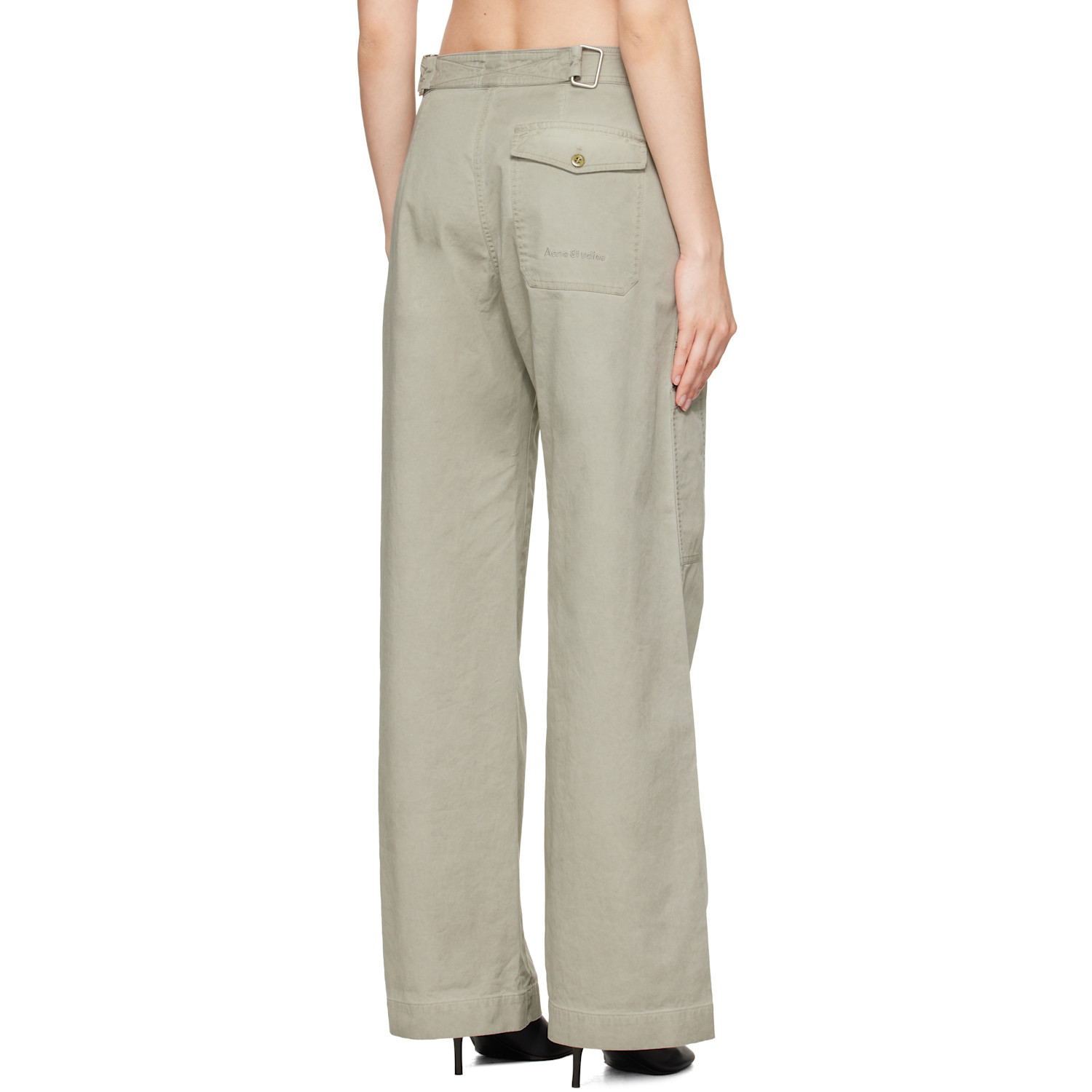  Acne Studios Gray Twill Belt Trousers 