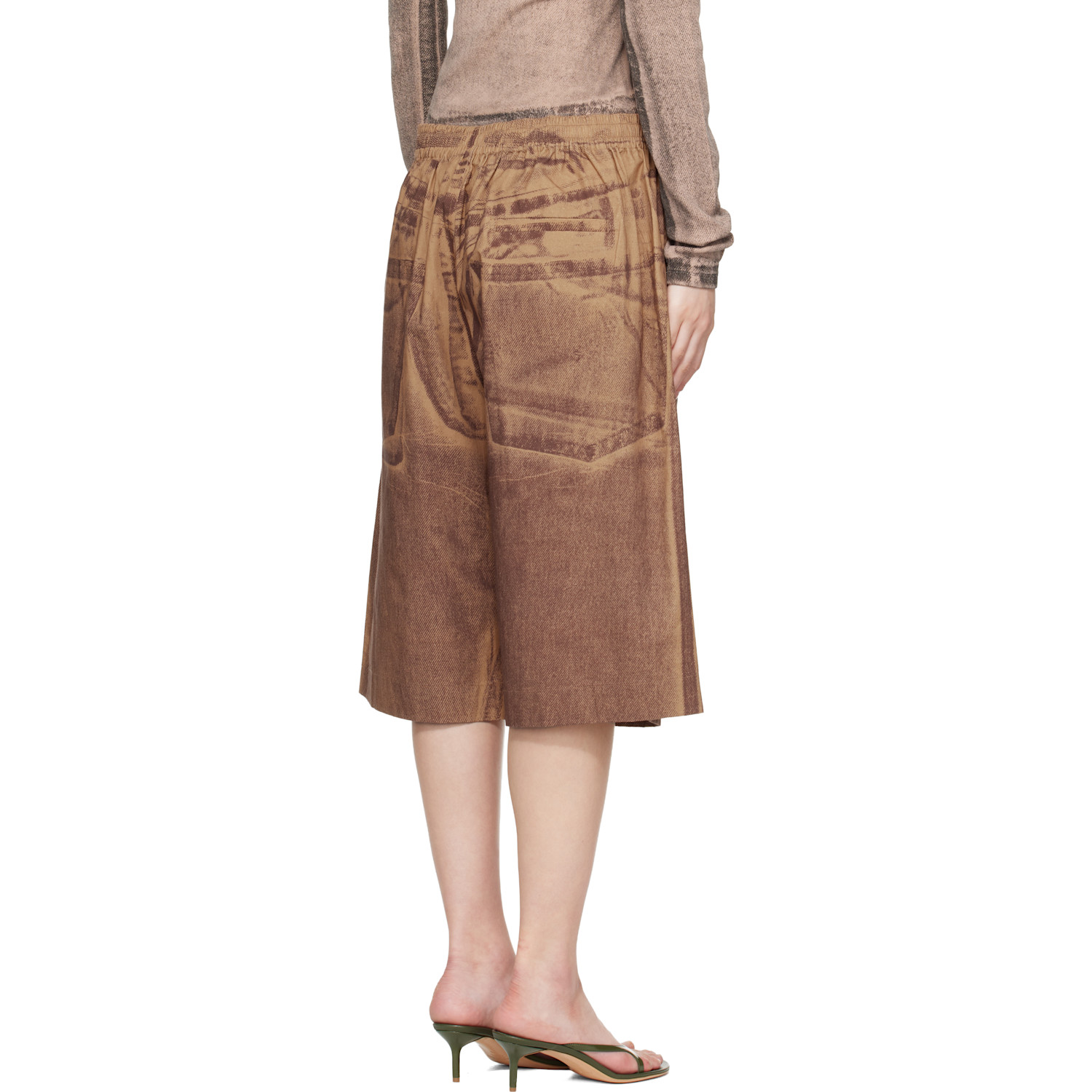  Acne Studios Tan Printed Shorts 