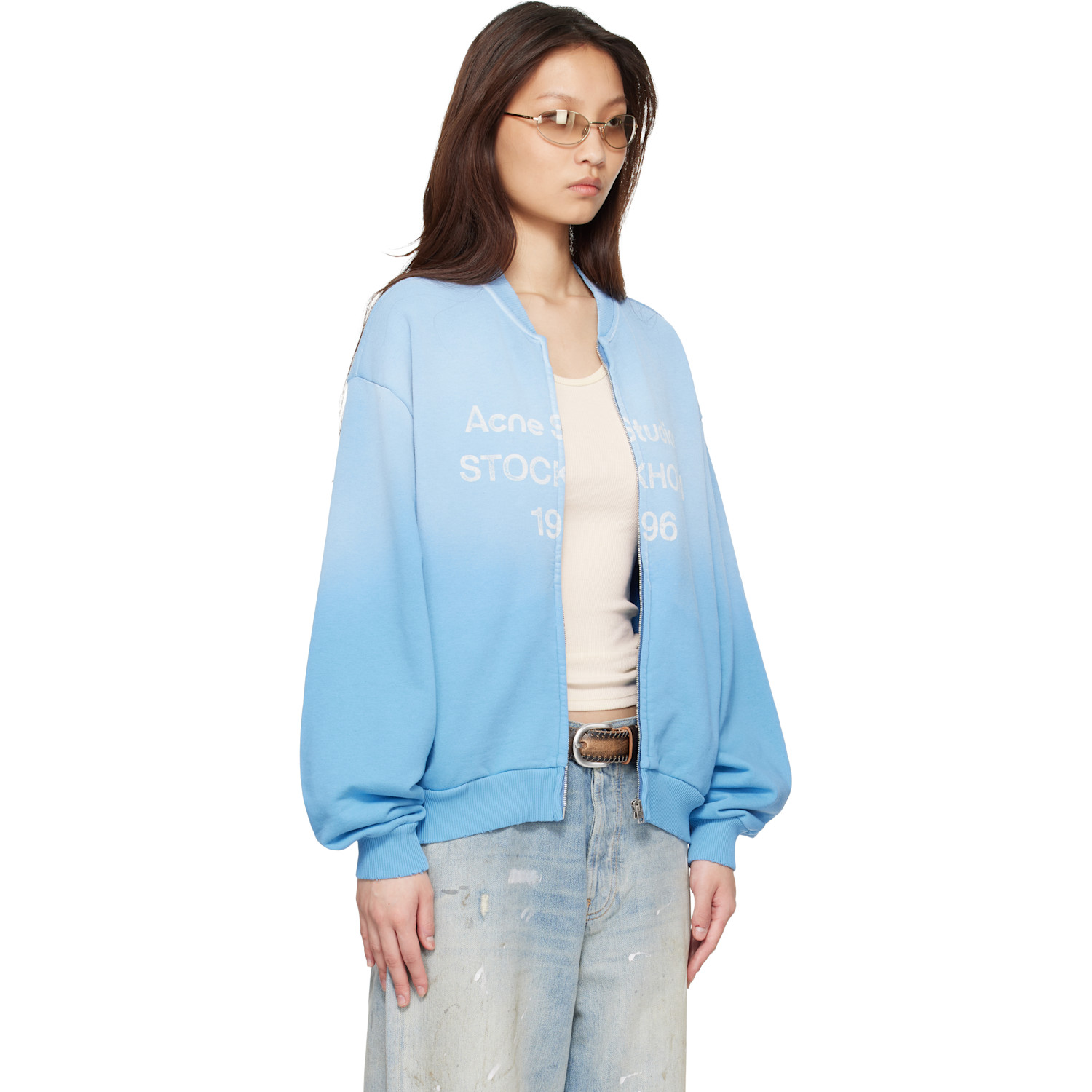  Acne Studios Blue Washed Zip-up Jacket 
