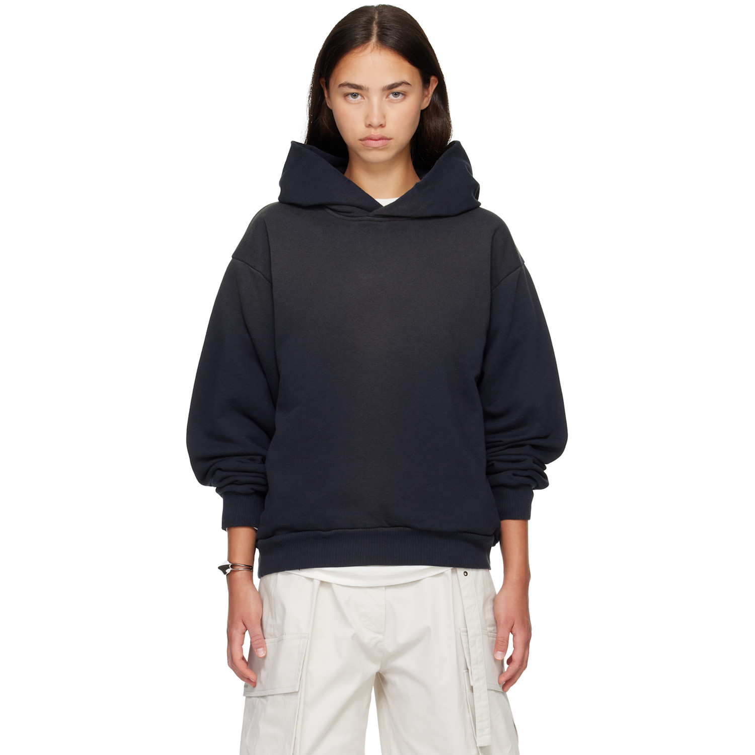 Acne Studios Black Fleece Logo Hoodie