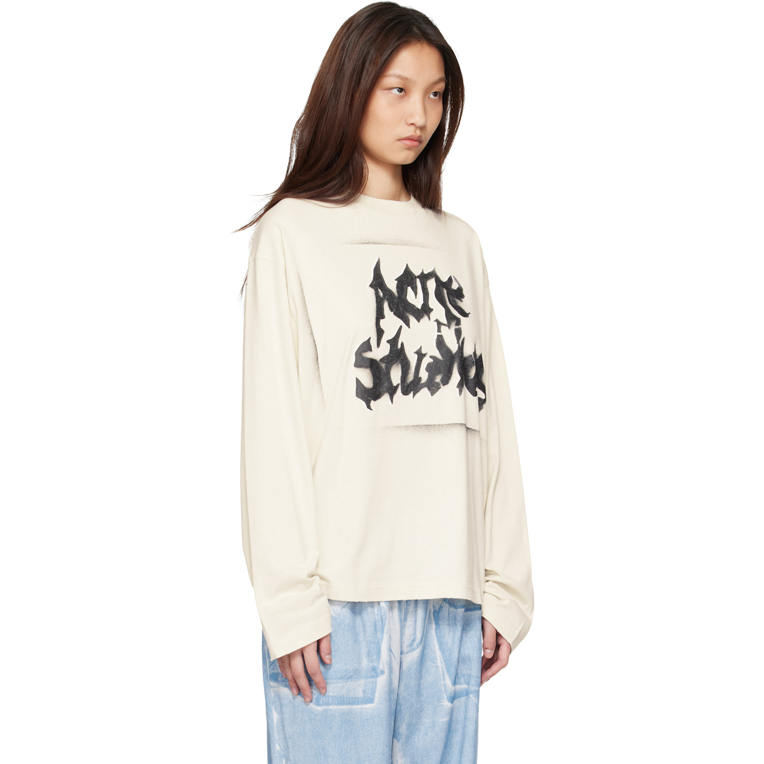  Acne Studios Off-white Gothic Logo T-shirt 