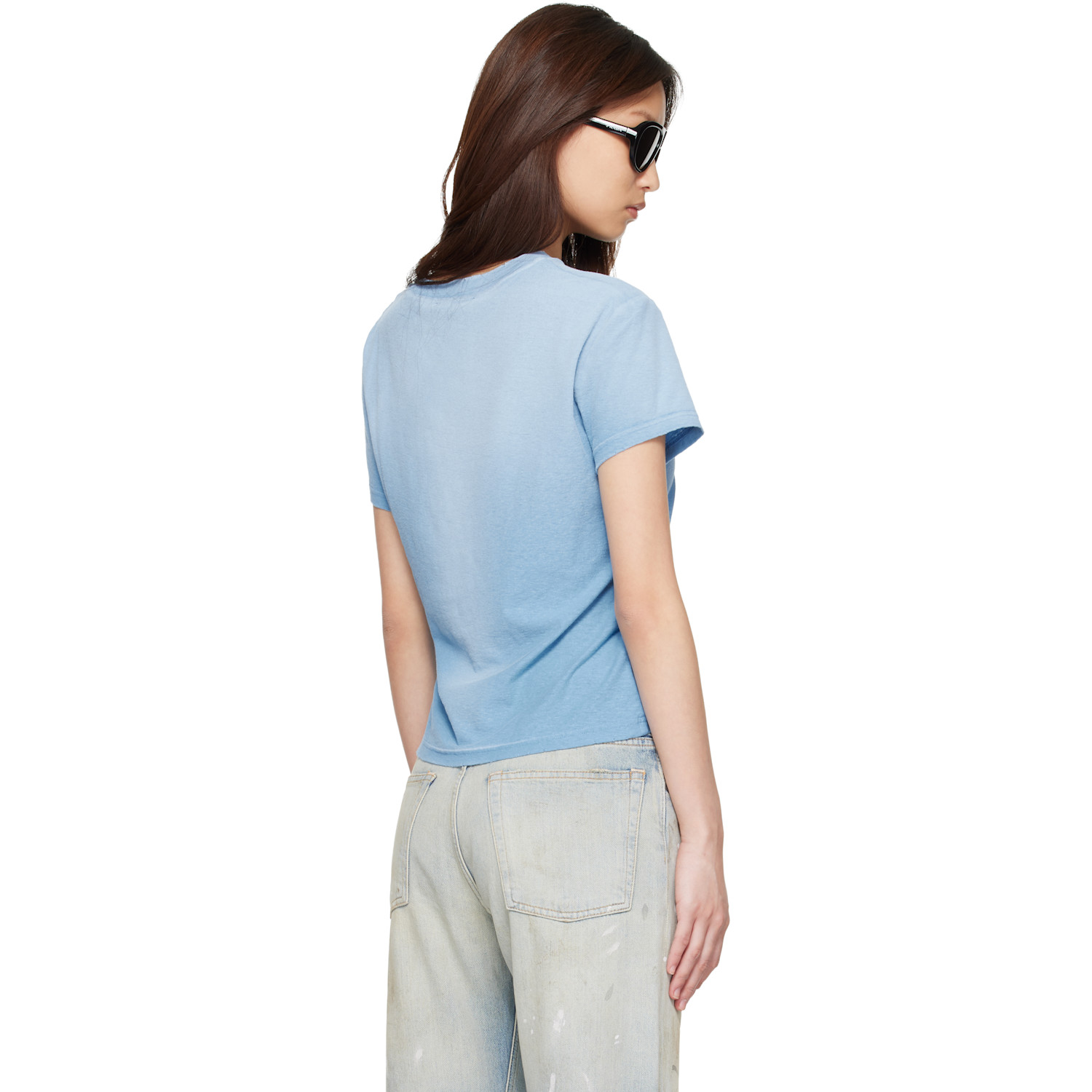 Acne Studios Blue Fitted Logo T-shirt 