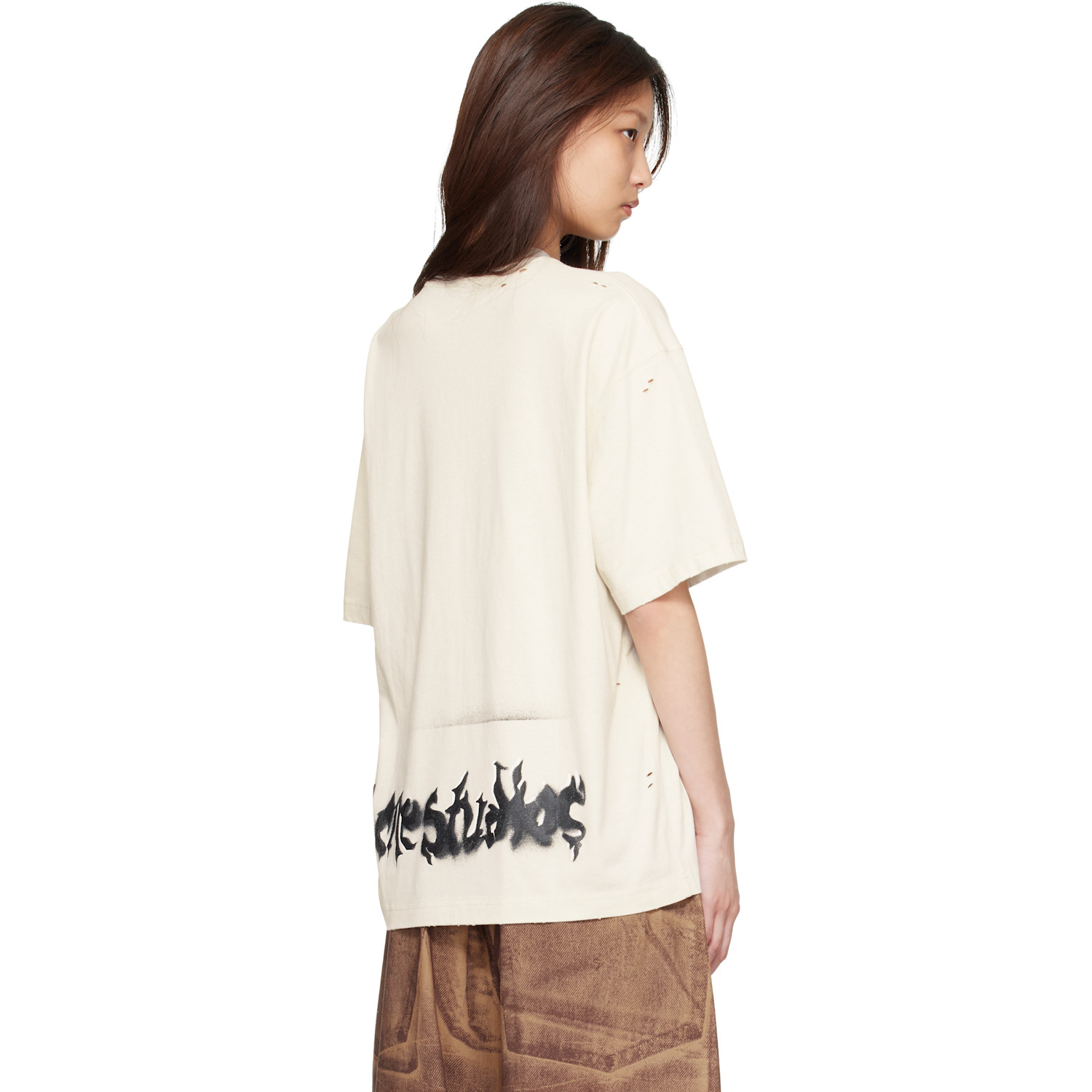  Acne Studios Off-white Gothic Logo T-shirt 