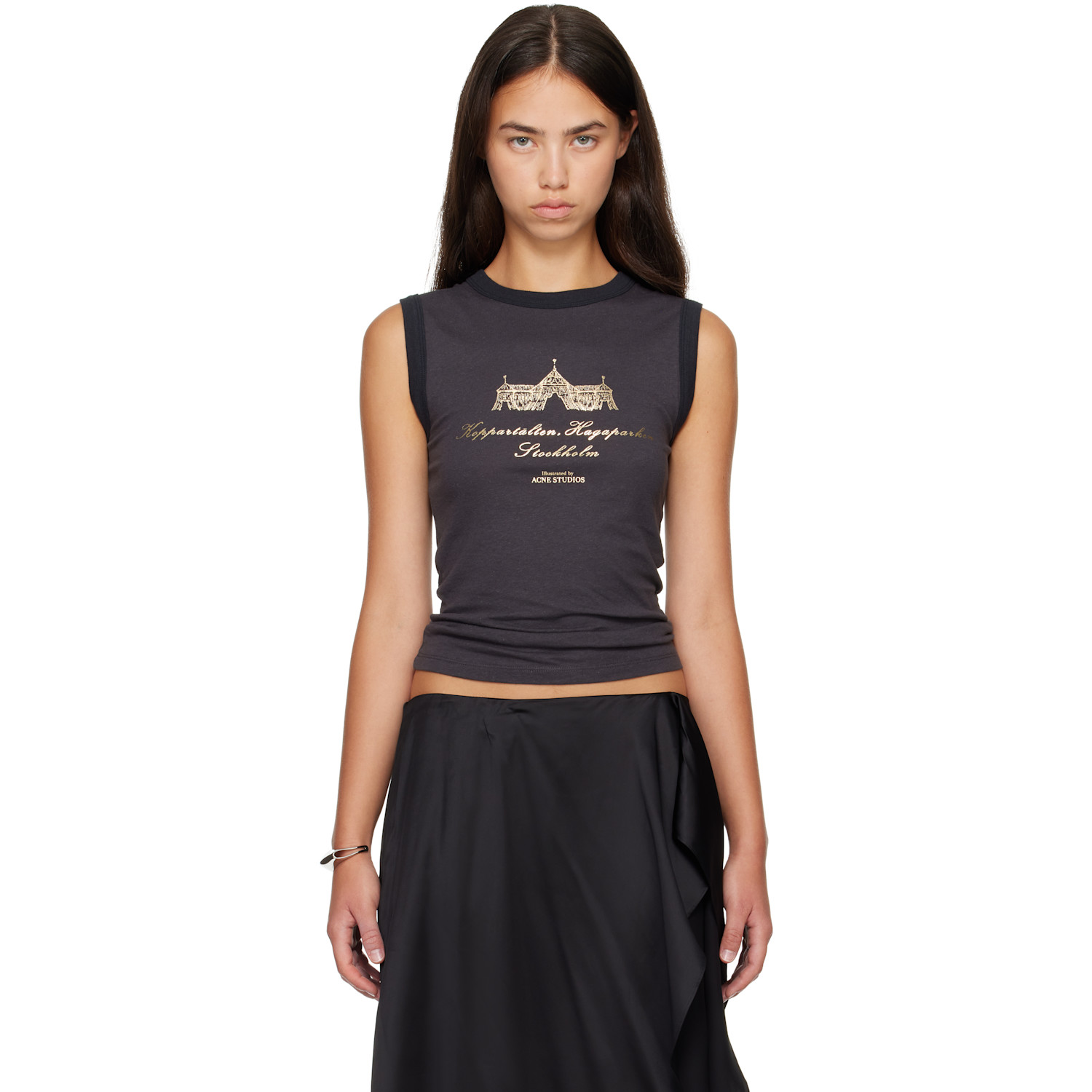 Acne Studios Gray Ribbed Tank Top