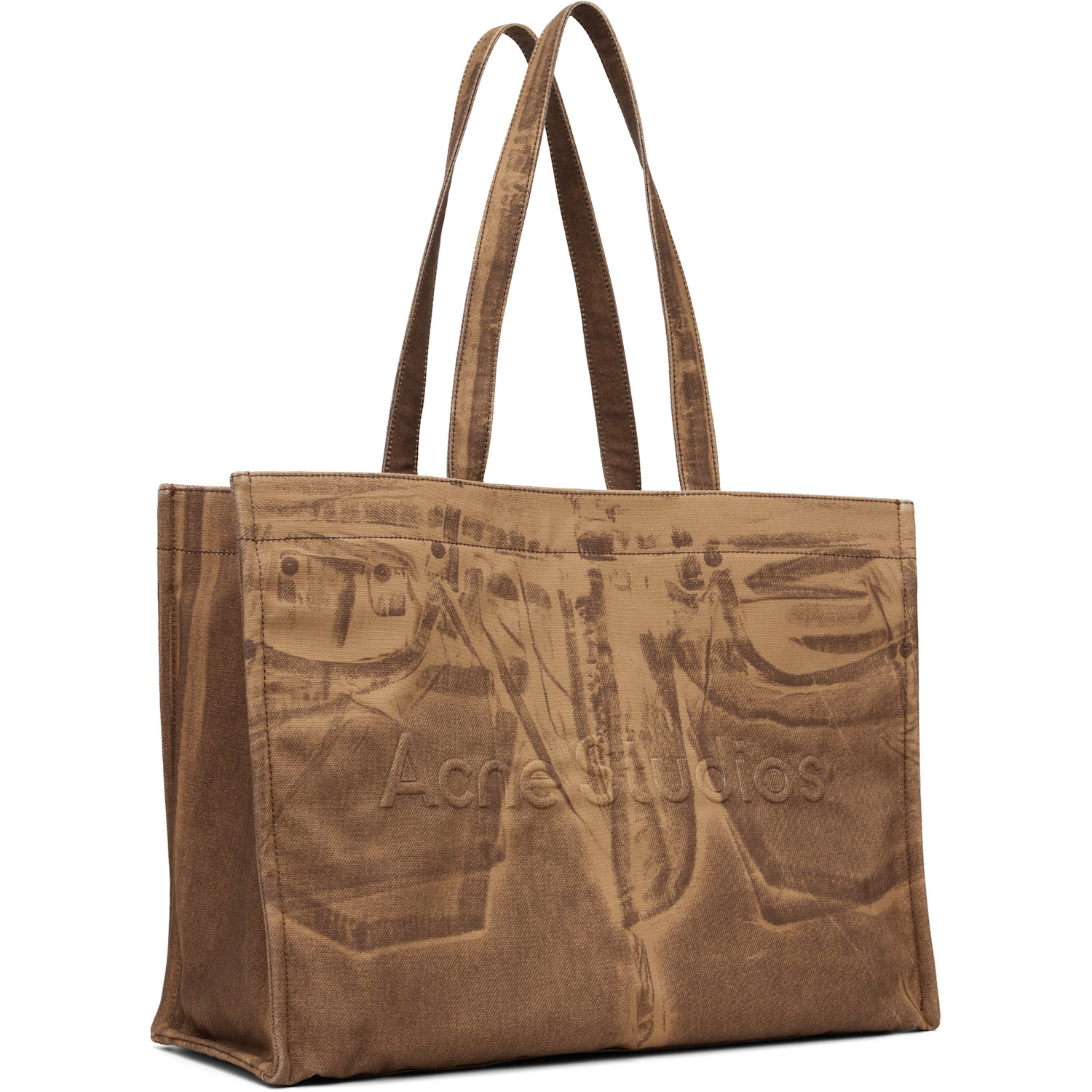  Acne Studios Tan Logo Shopper Tote 
