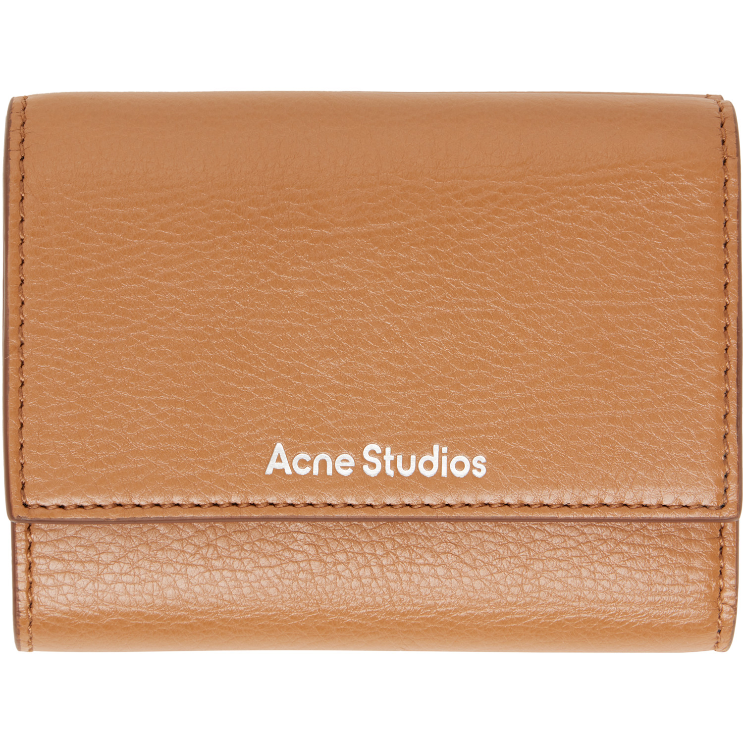 Acne Studios Brown Leather Trifold Wallet