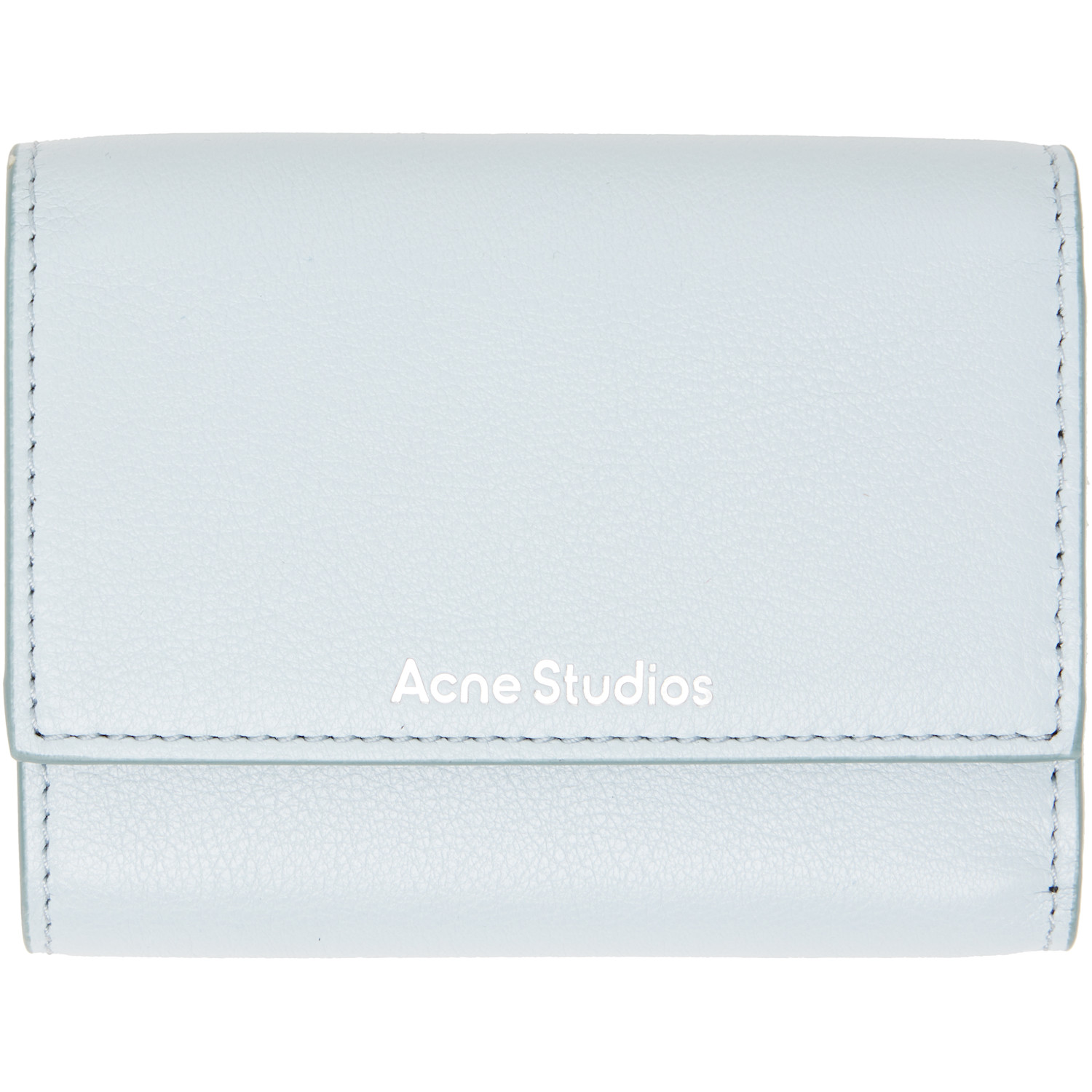 Acne Studios Blue Leather Trifold Wallet