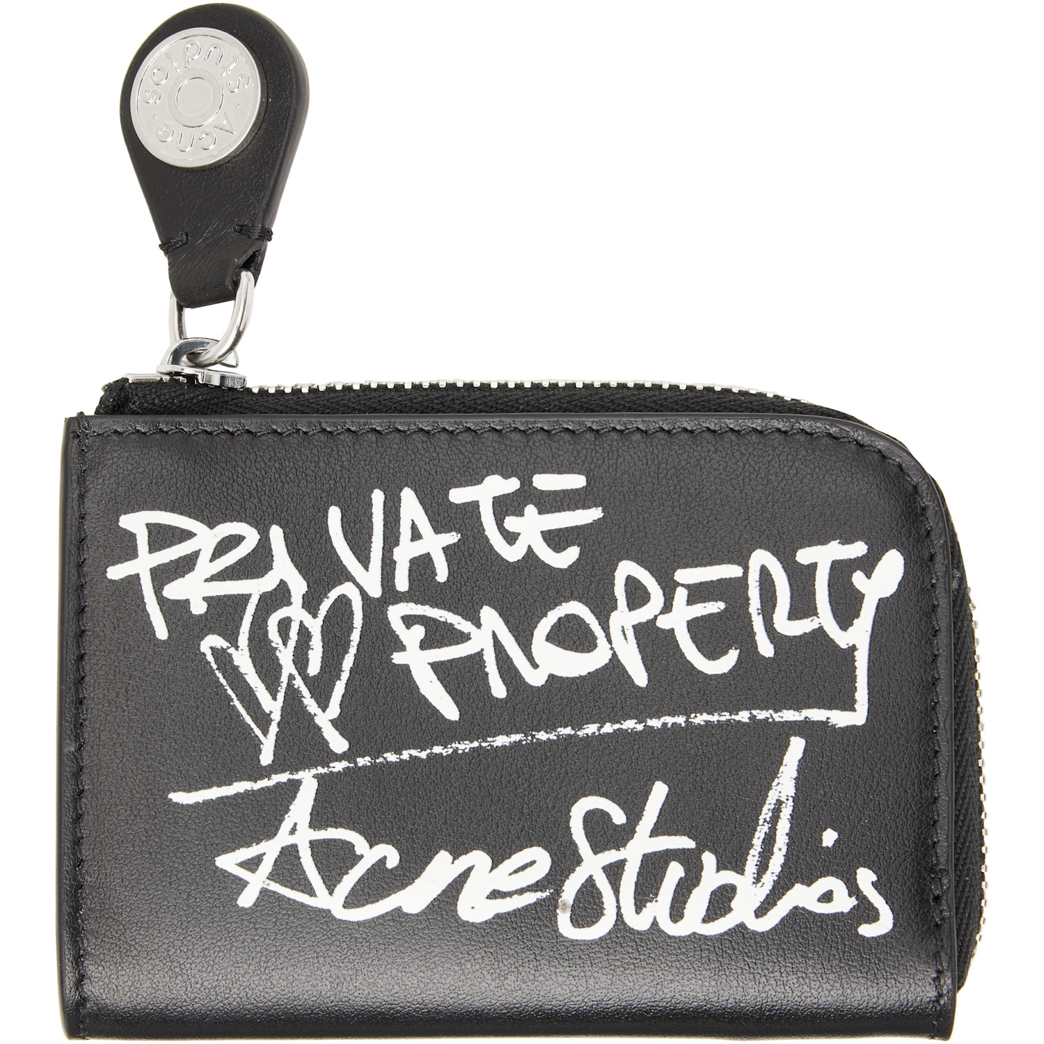 Acne Studios Black Compact Zip Wallet