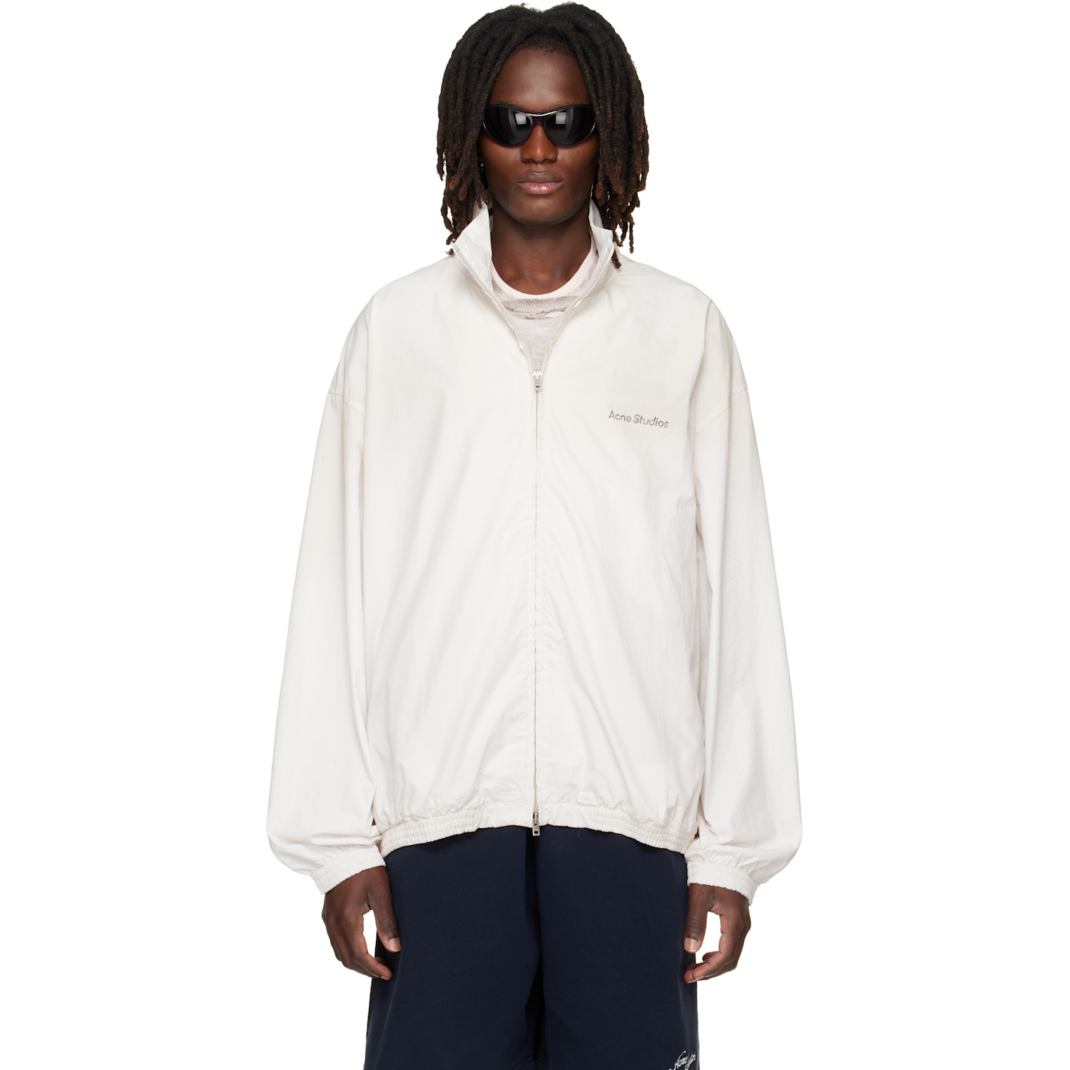 Acne Studios Off-White Washed Logo Jacket