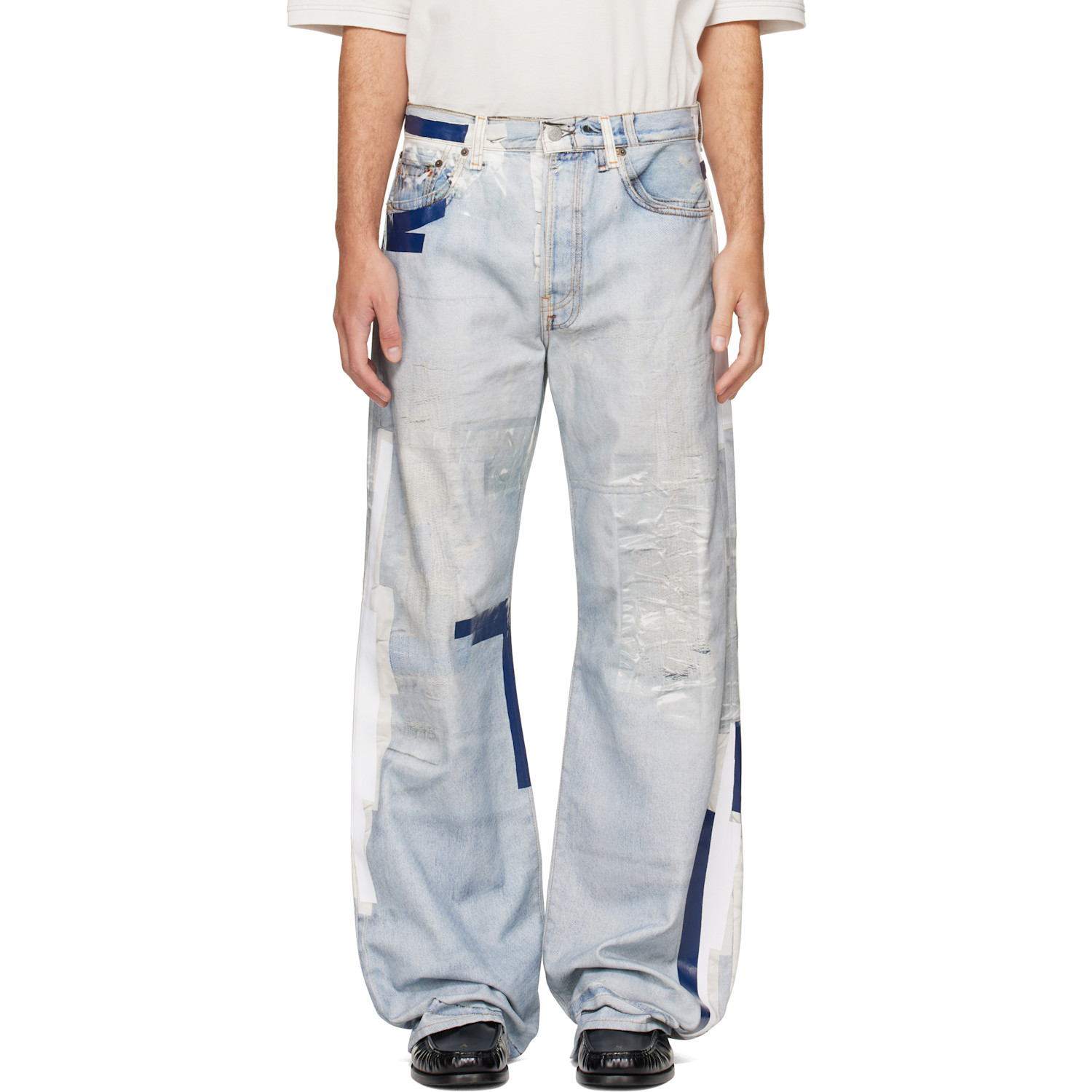 Acne Studios Blue Trompe-L'oeil Tape 2021M Jeans