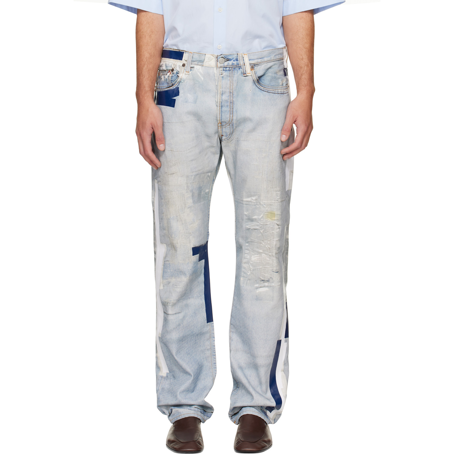 Acne Studios Blue Trompe-L'oeil Tape 1996M Jeans