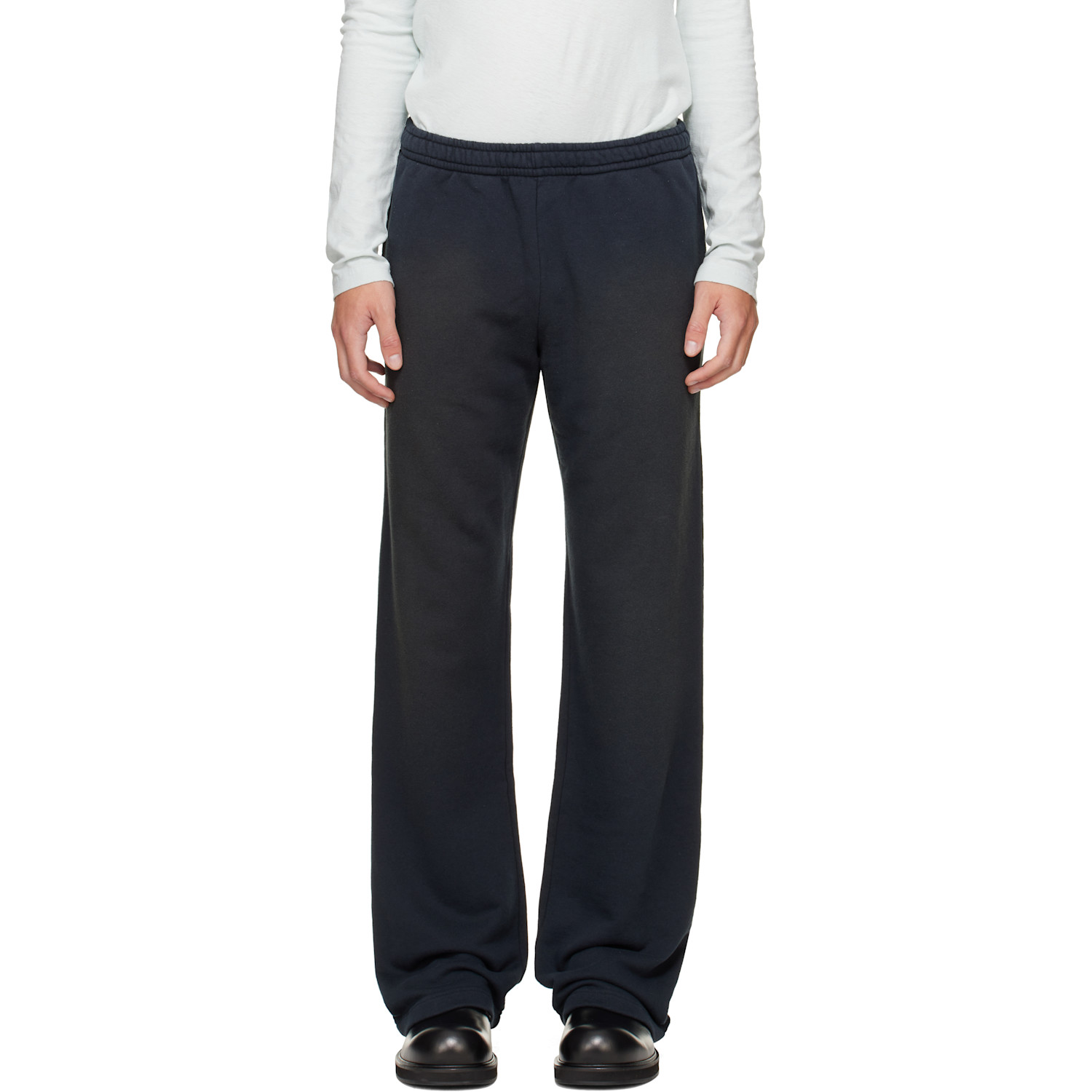 Acne Studios Gray Fleece Stamp Logo Trousers