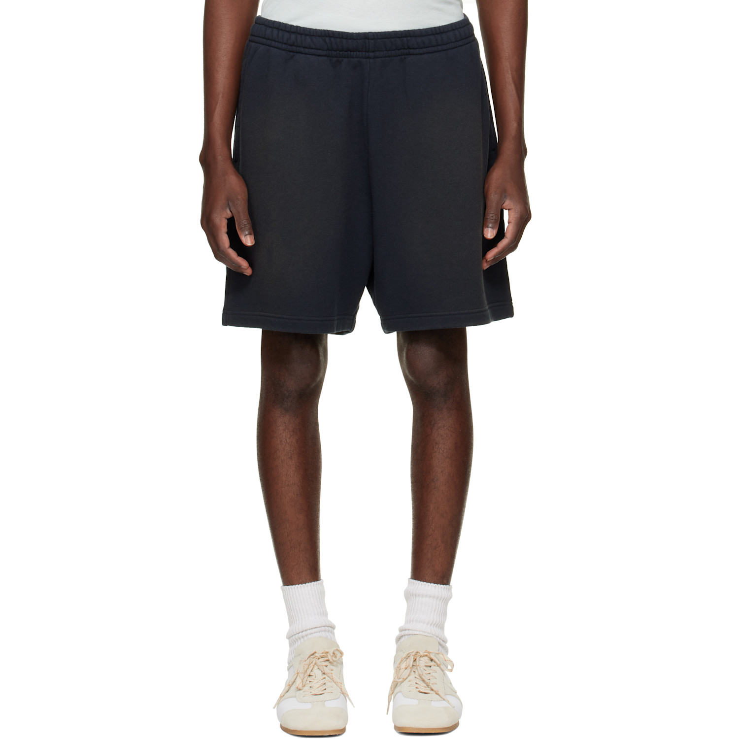 Acne Studios Black Printed-Logo Shorts
