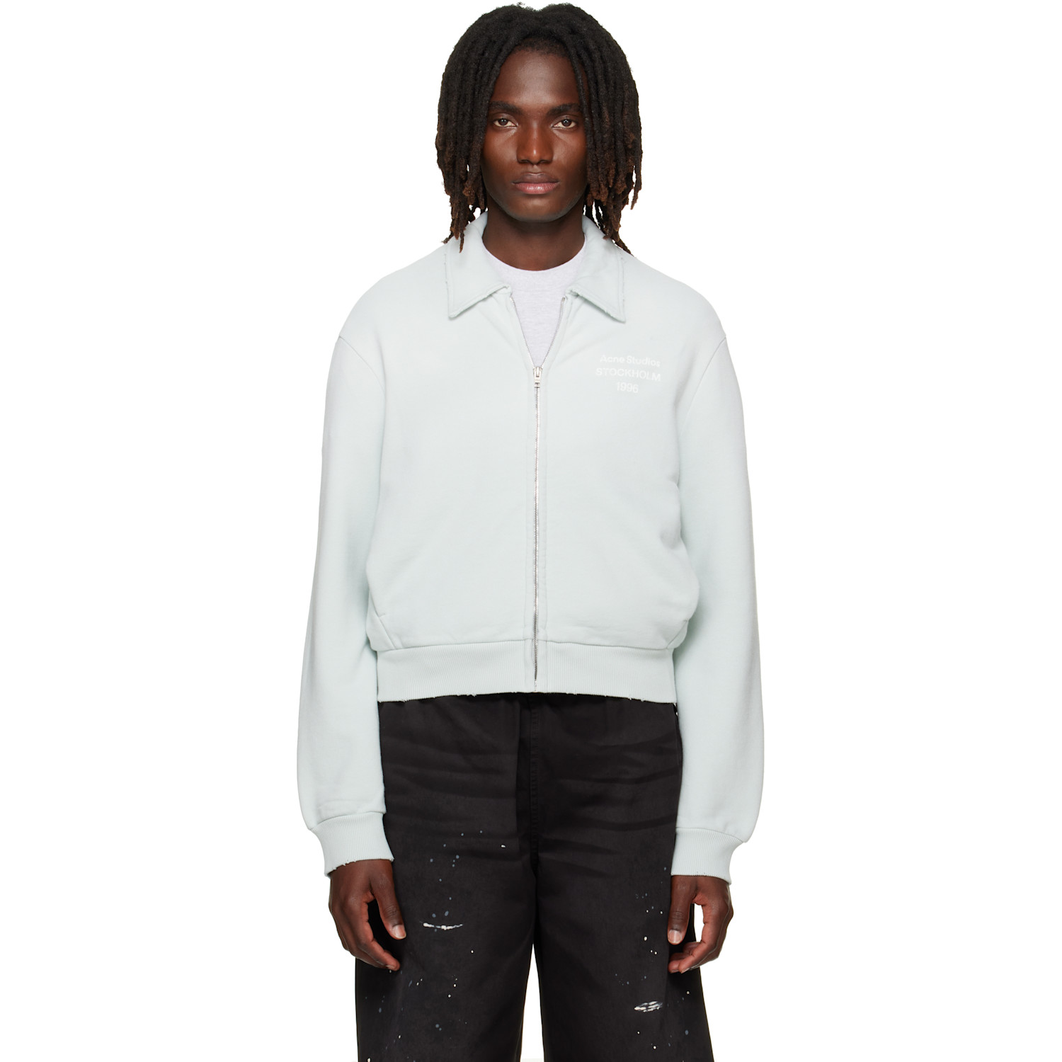 Acne Studios Green Zip Sweatshirt
