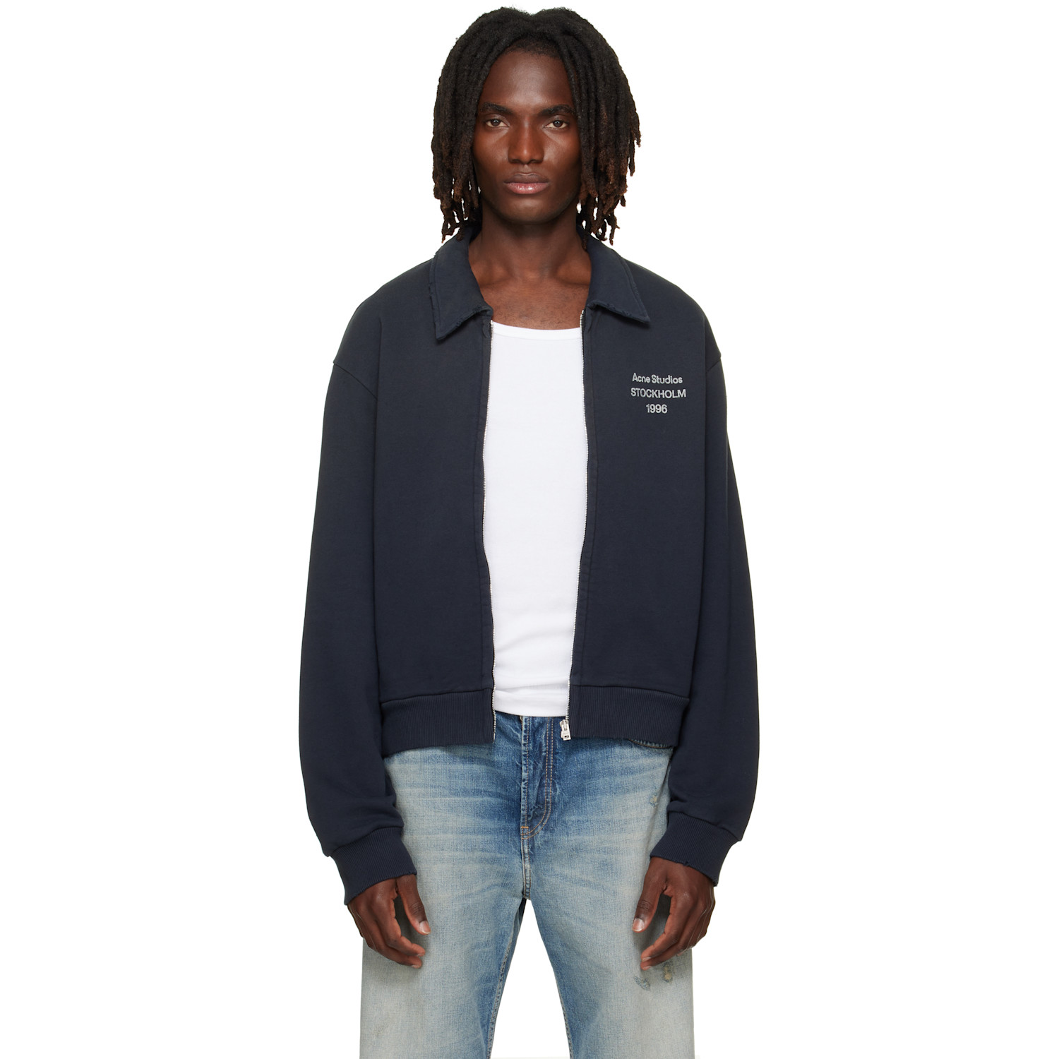Acne Studios Black Zip Sweatshirt