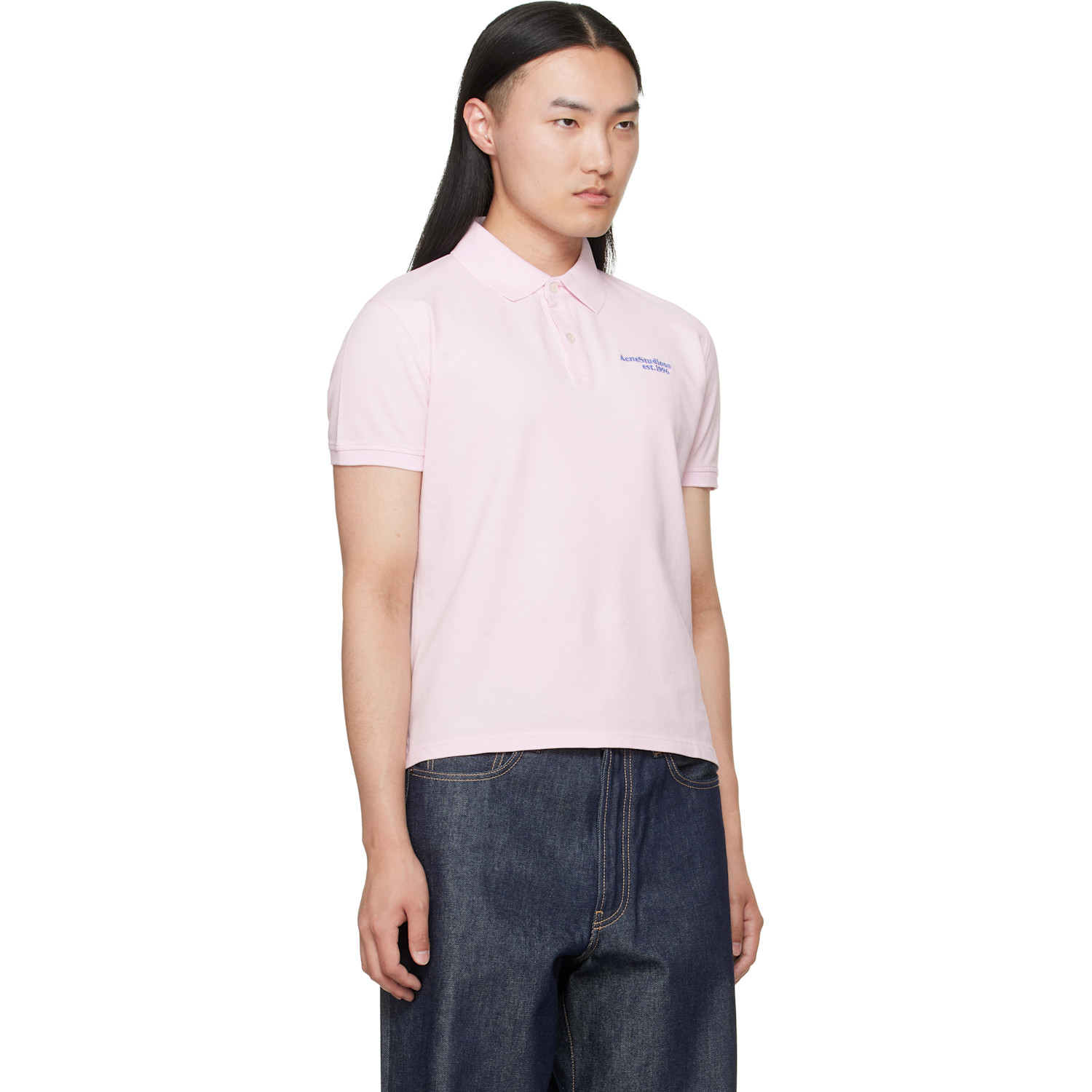  Acne Studios Pink Logo Polo 