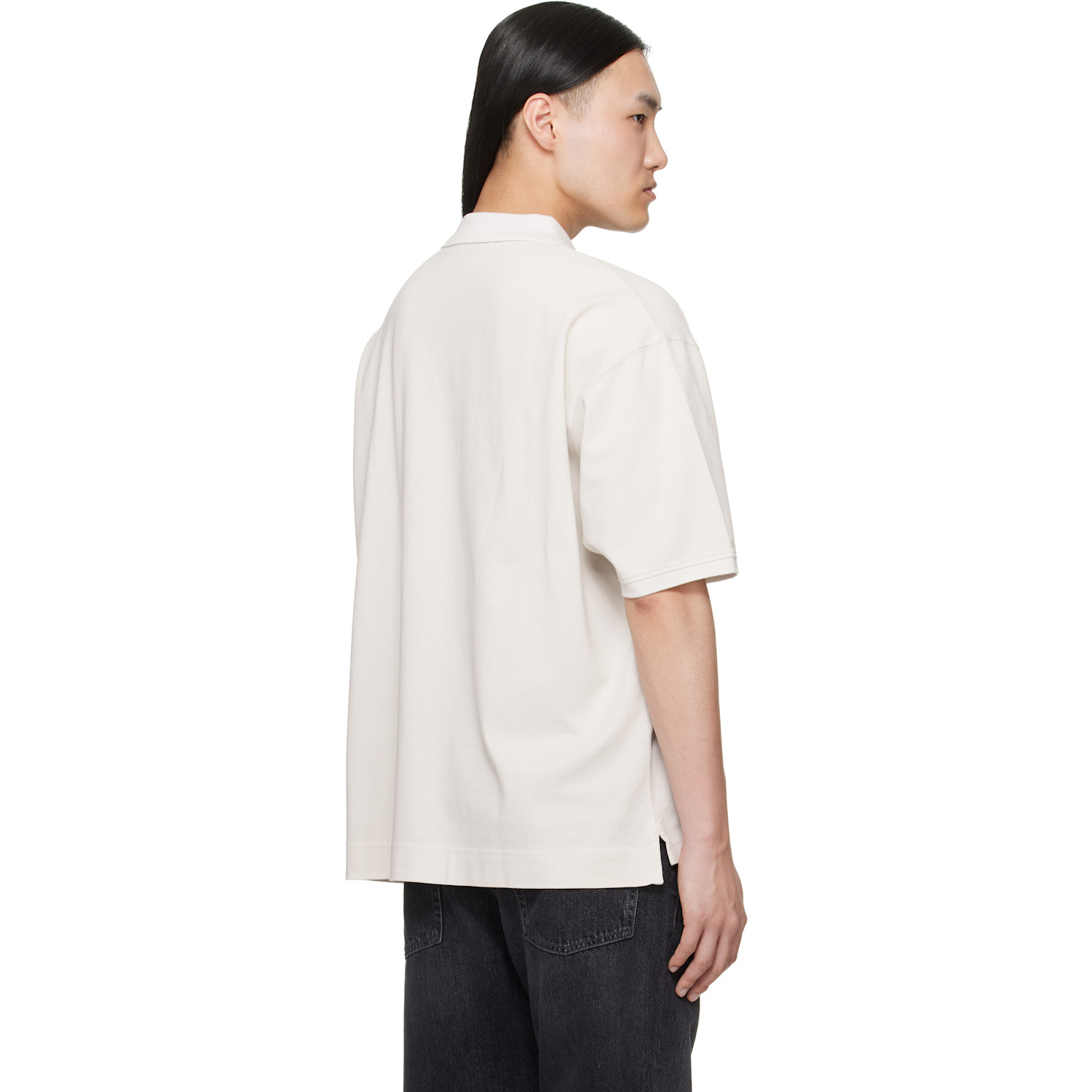  Acne Studios Off-white Washed Logo Polo 