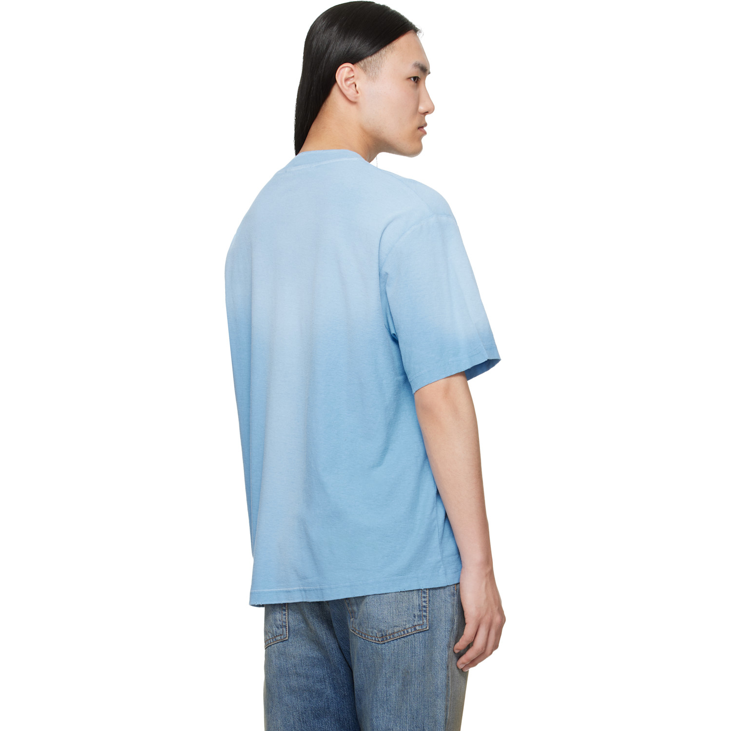  Acne Studios Blue Sprayed Logo T-shirt 