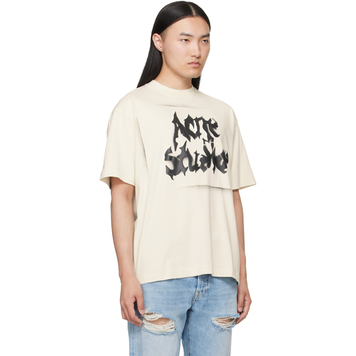  Acne Studios Off-white Gothic Logo T-shirt 