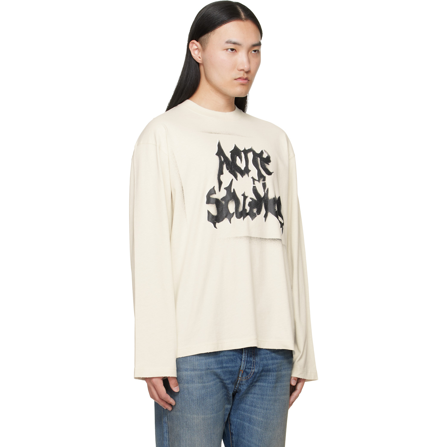  Acne Studios Off-white Gothic Logo T-shirt 