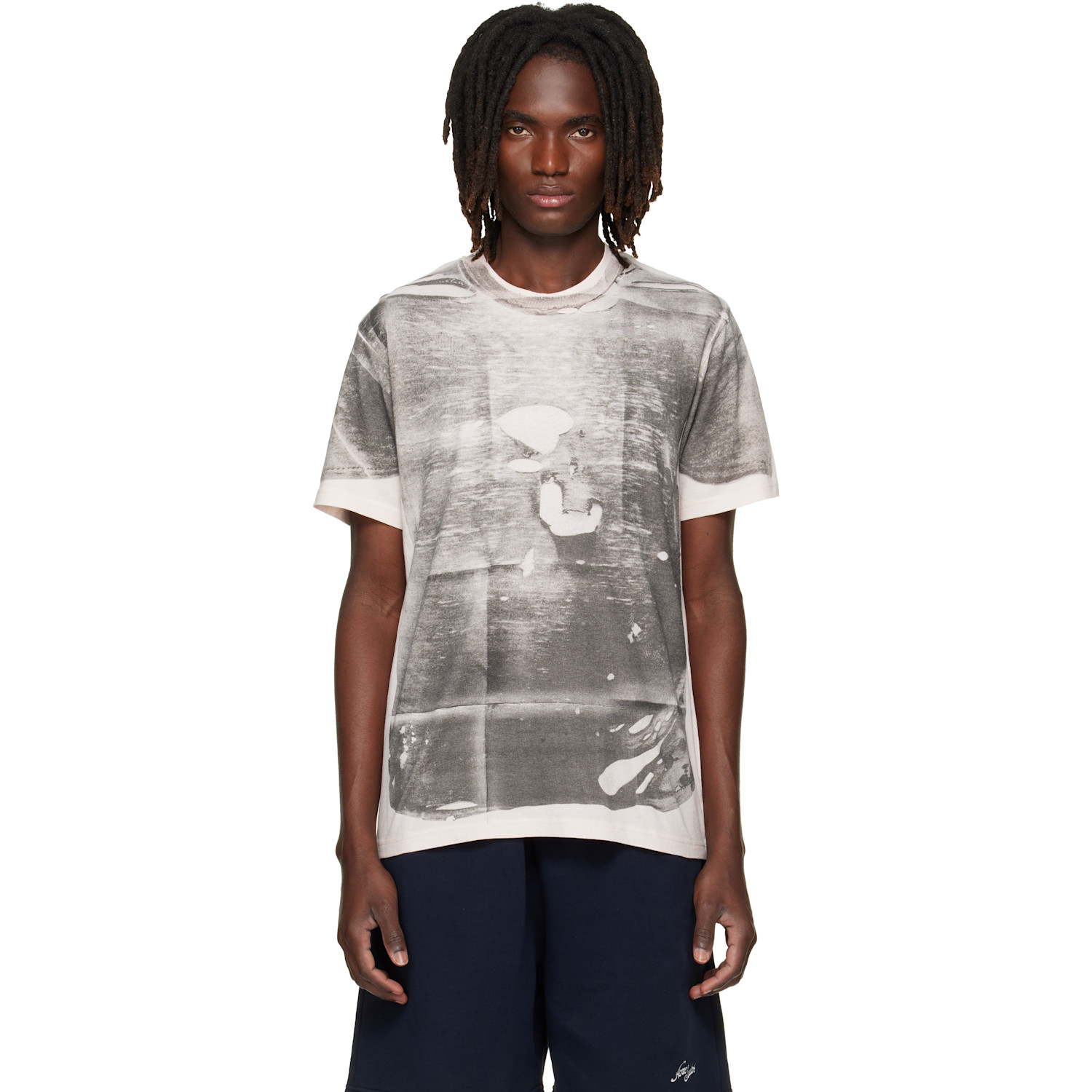 Acne Studios Pink & Gray Tromp-l'œil T-shirt