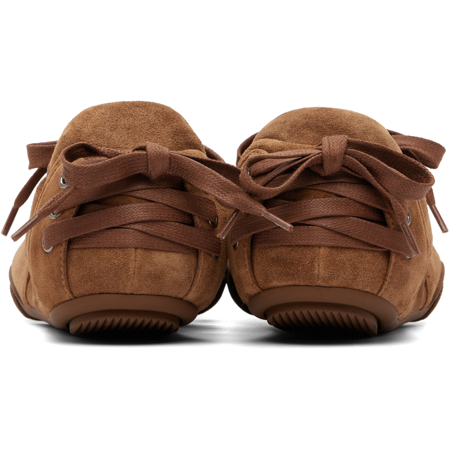  Acne Studios Brown Lace-up Suede Sneakers 