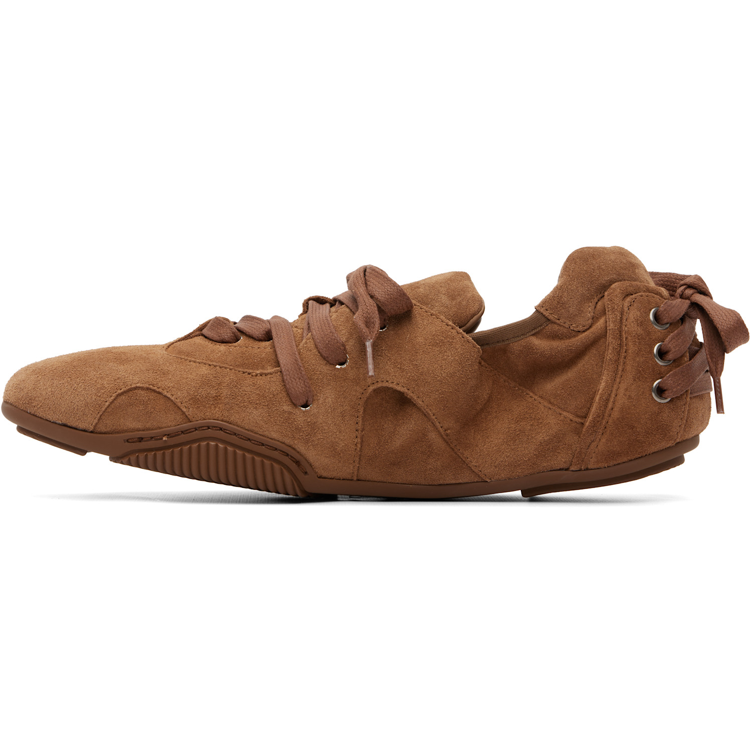  Acne Studios Brown Lace-up Suede Sneakers 