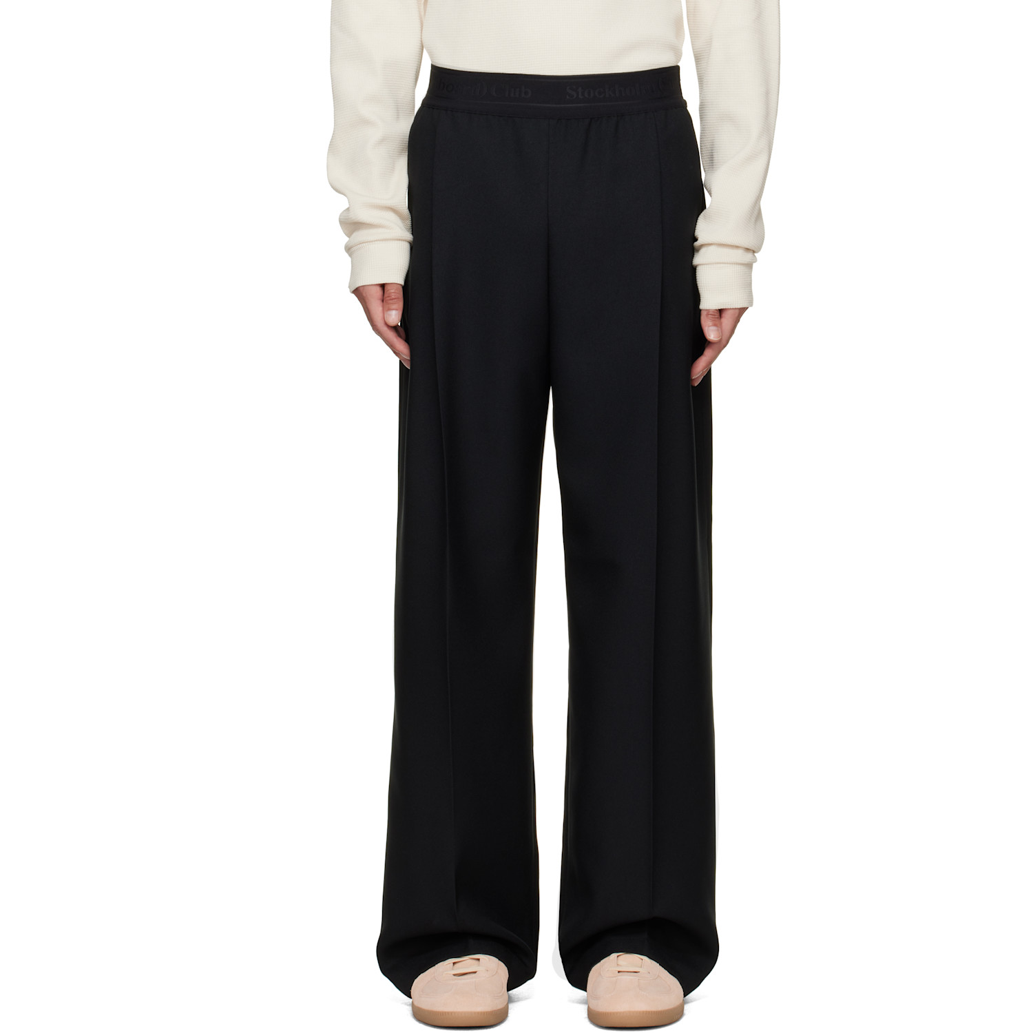 Stockholm (Surfboard) Club Black Relaxed Fit Trousers
