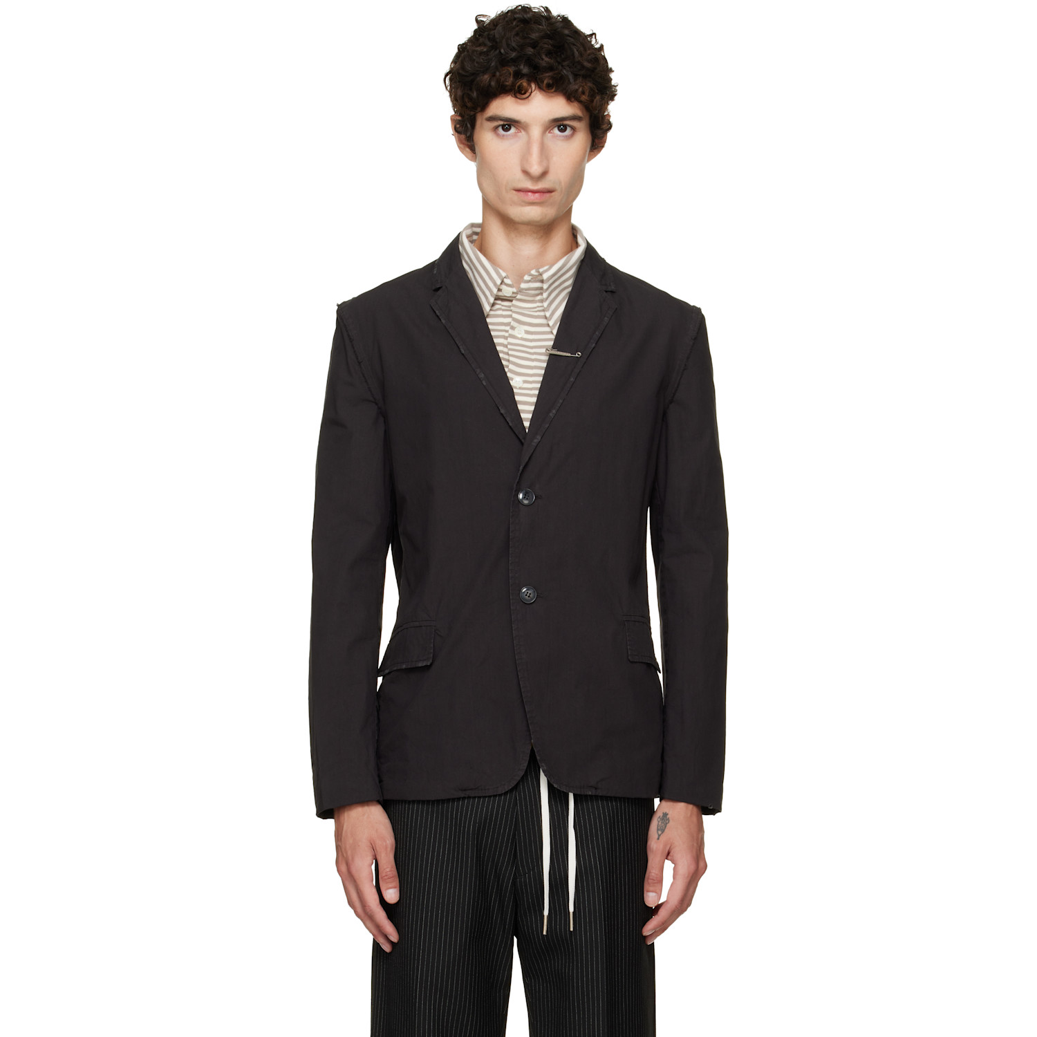 Stockholm (Surfboard) Club Black Garment Dyed Blazer