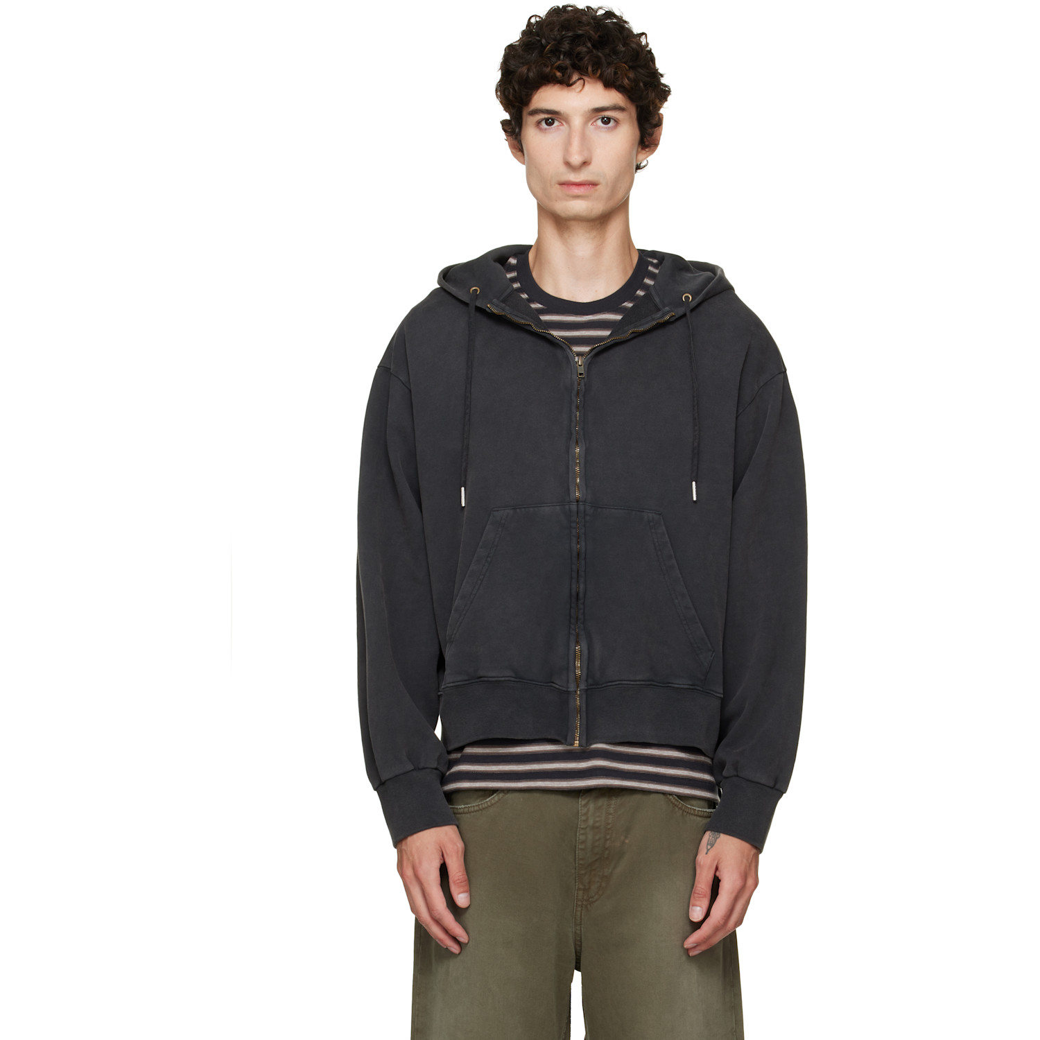 Stockholm (Surfboard) Club Black Back Logo Zip Hoodie