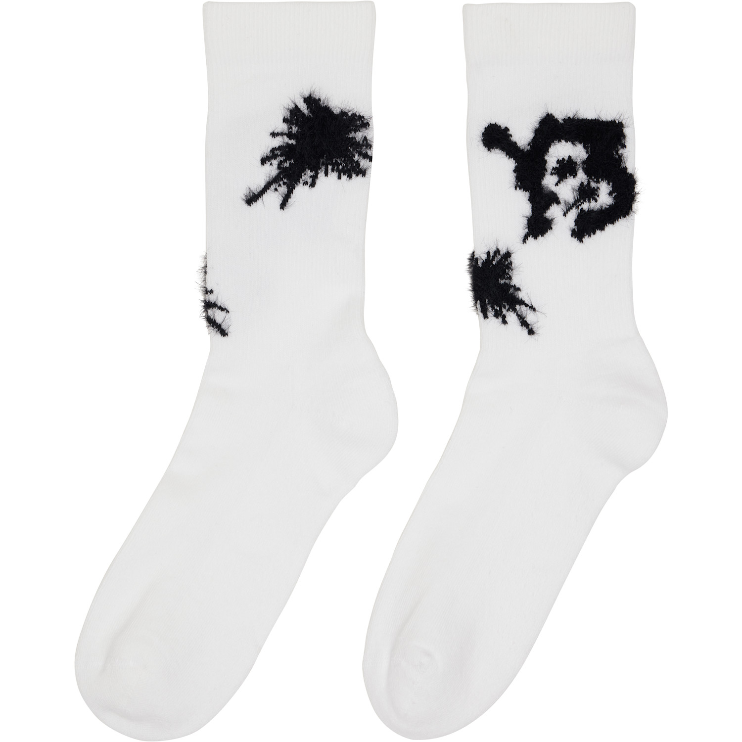 Y-3 White Chito Graphic Crew Socks In White