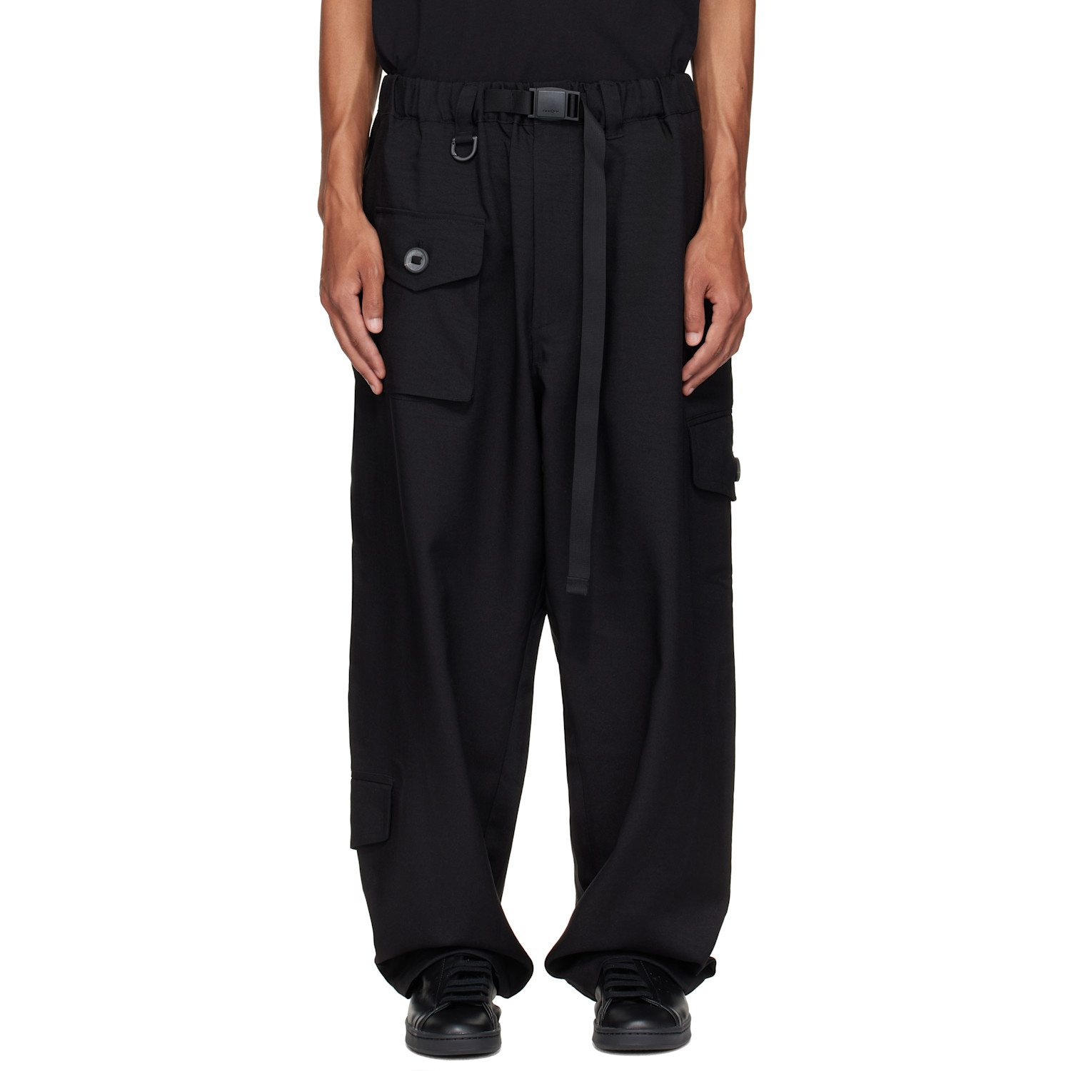 Y-3 Black Sport Uniform Tapered Cargo Pants