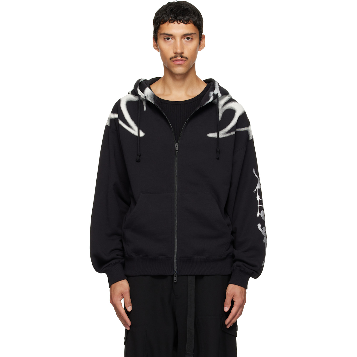 Y-3 Black Chito Edition Graphic Zipper Hoodie