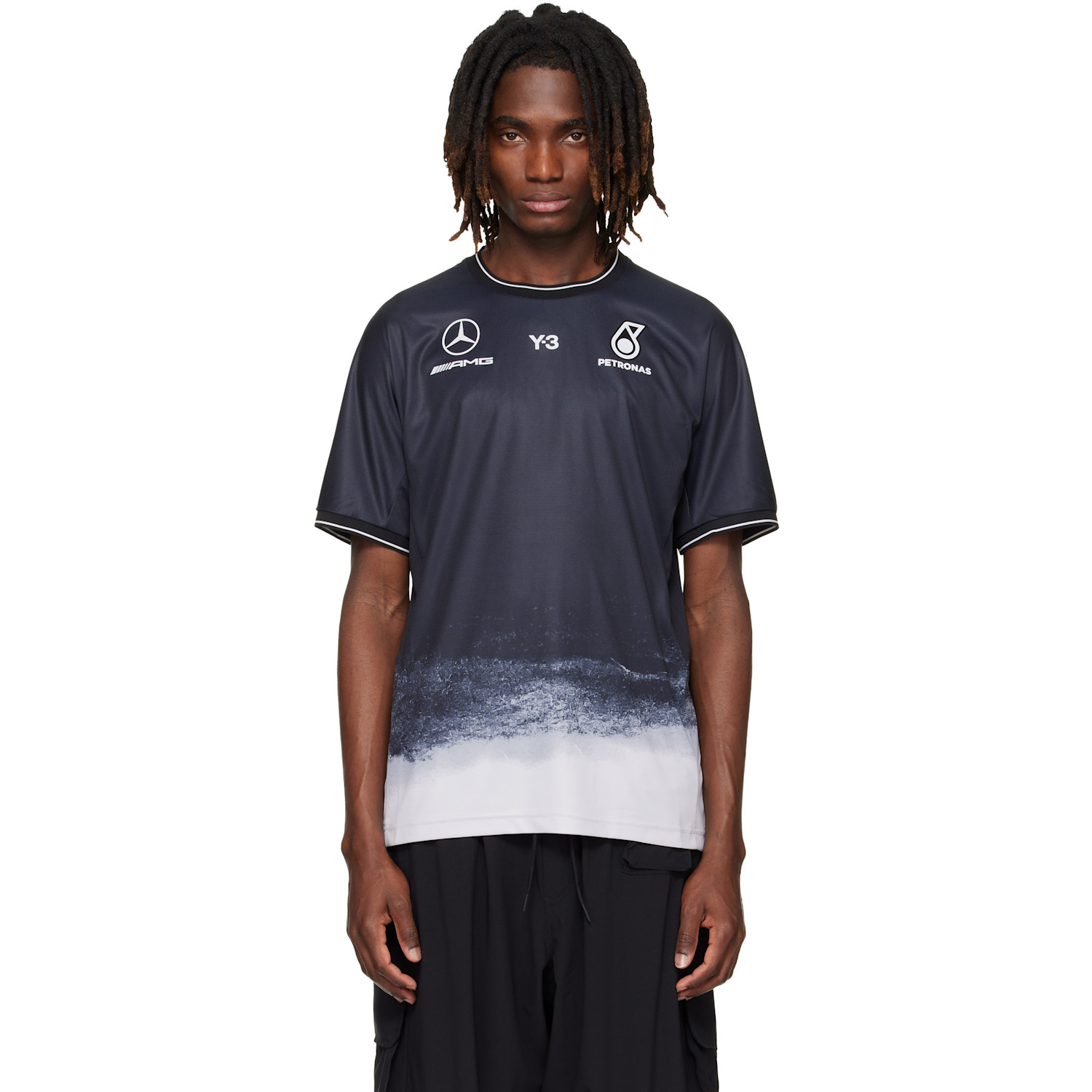 Y-3 Black Mercedes-AMG F1 Edition Mechanics Jersey T-shirt