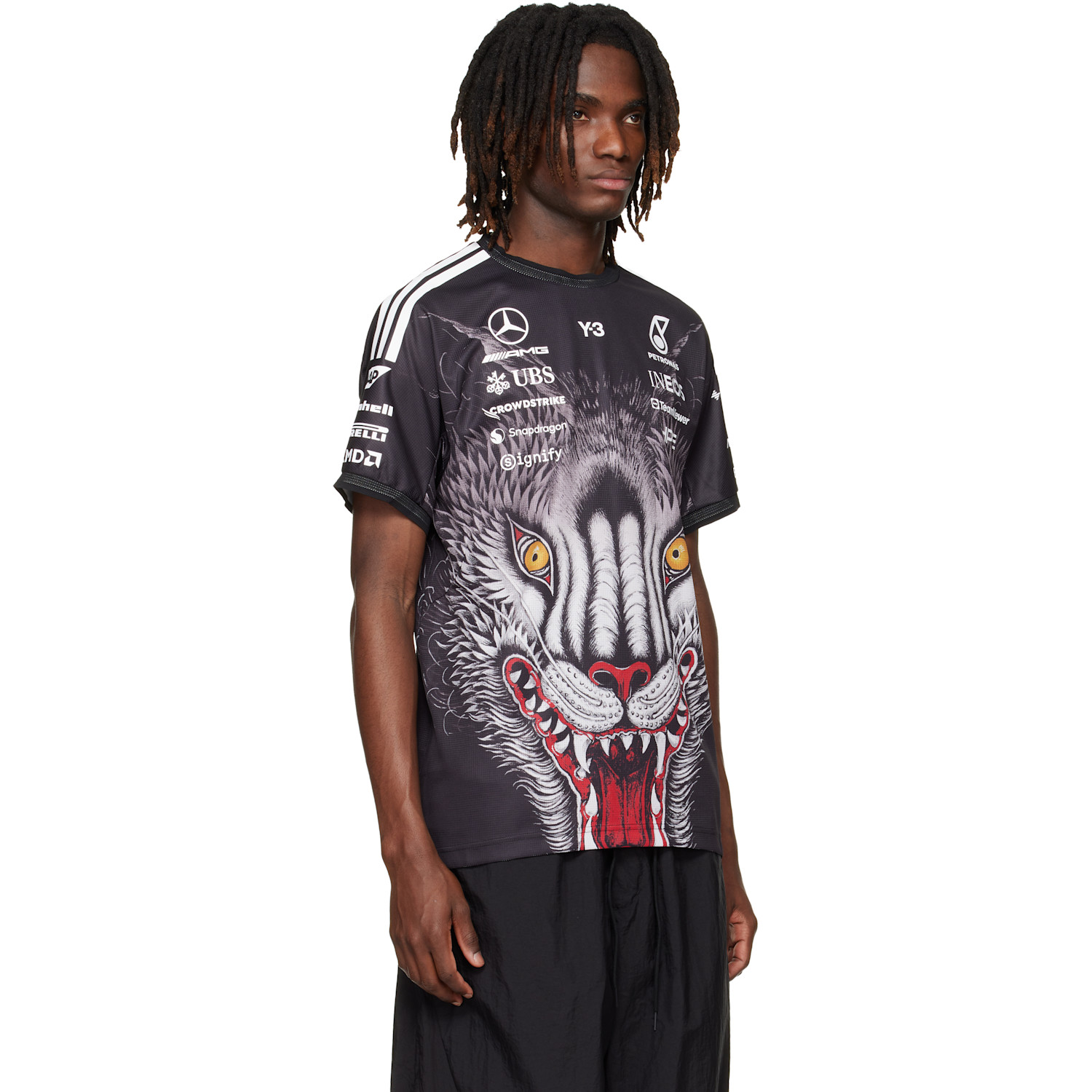  Y-3 Black Mercedes-amg F1 Edition Driver T-shirt 