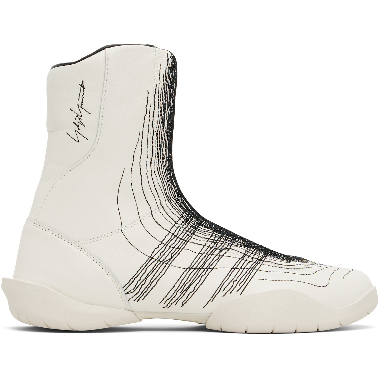 Y-3 White Regu Hi Sneakers