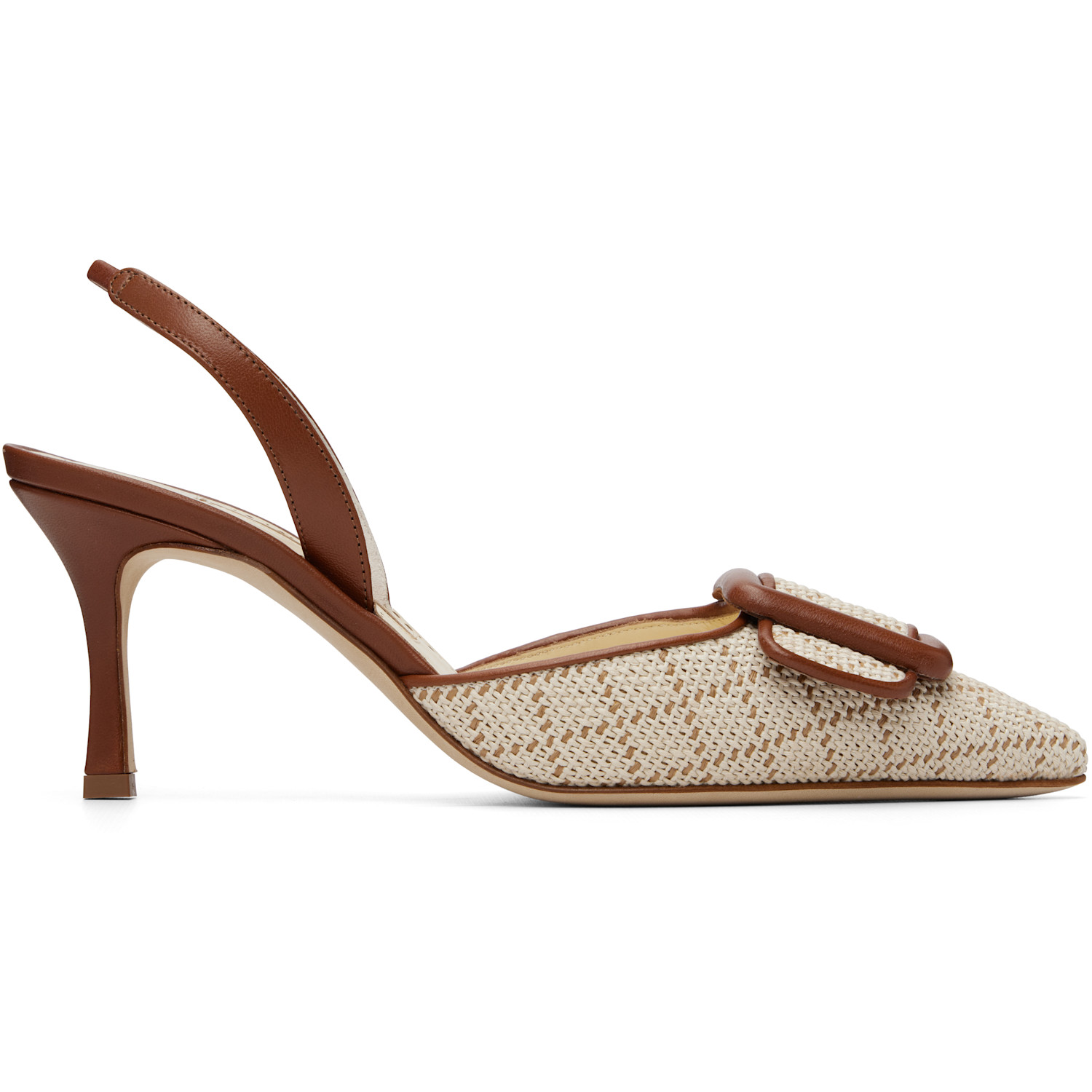 Manolo Blahnik Beige Mayslibi Heels