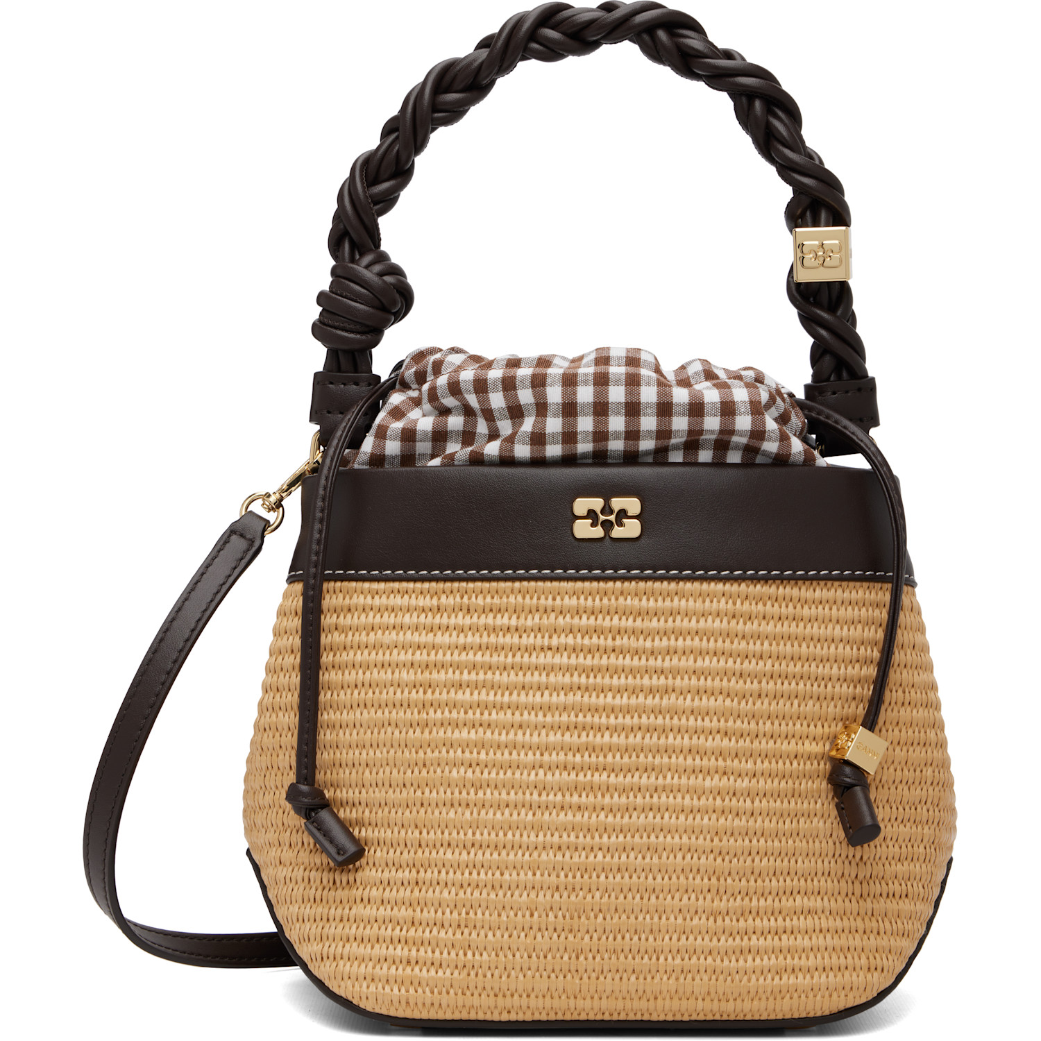 GANNI Beige Bou Bucket Bag