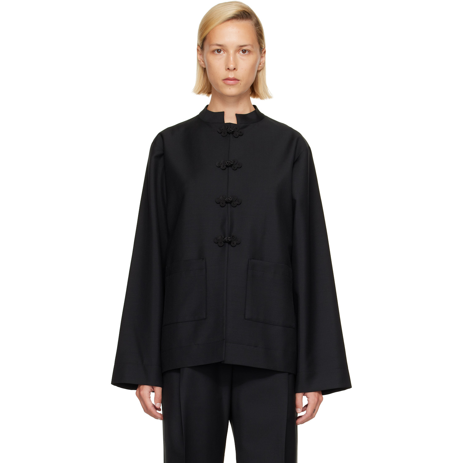 Róhe Black Pankou Closure Jacket
