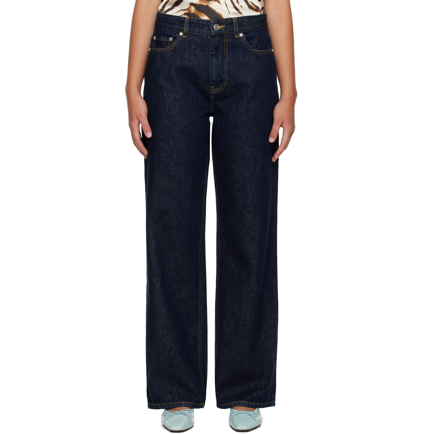GANNI Navy Izey Jeans