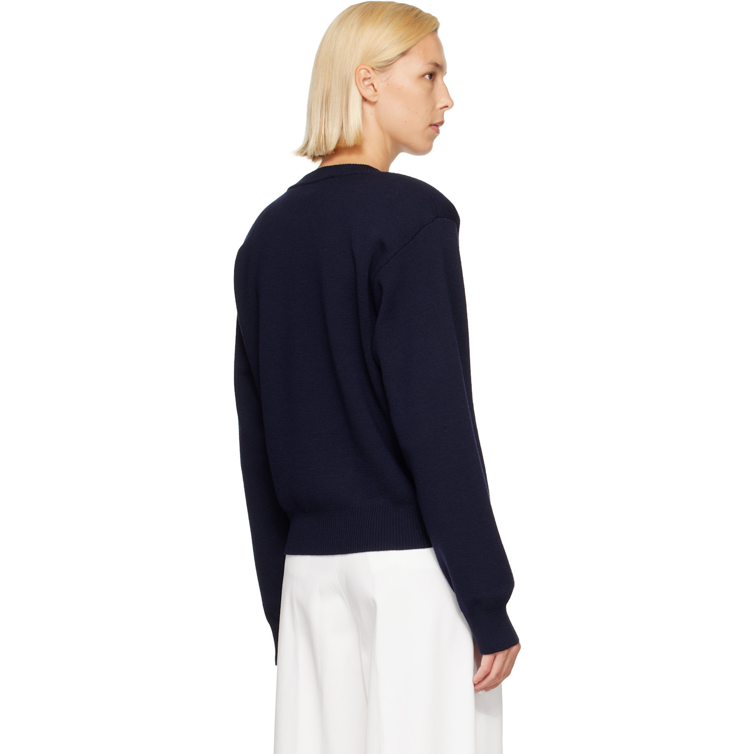 Rohe Fine-knit Long-sleeve Sweater In 410_322 Navy