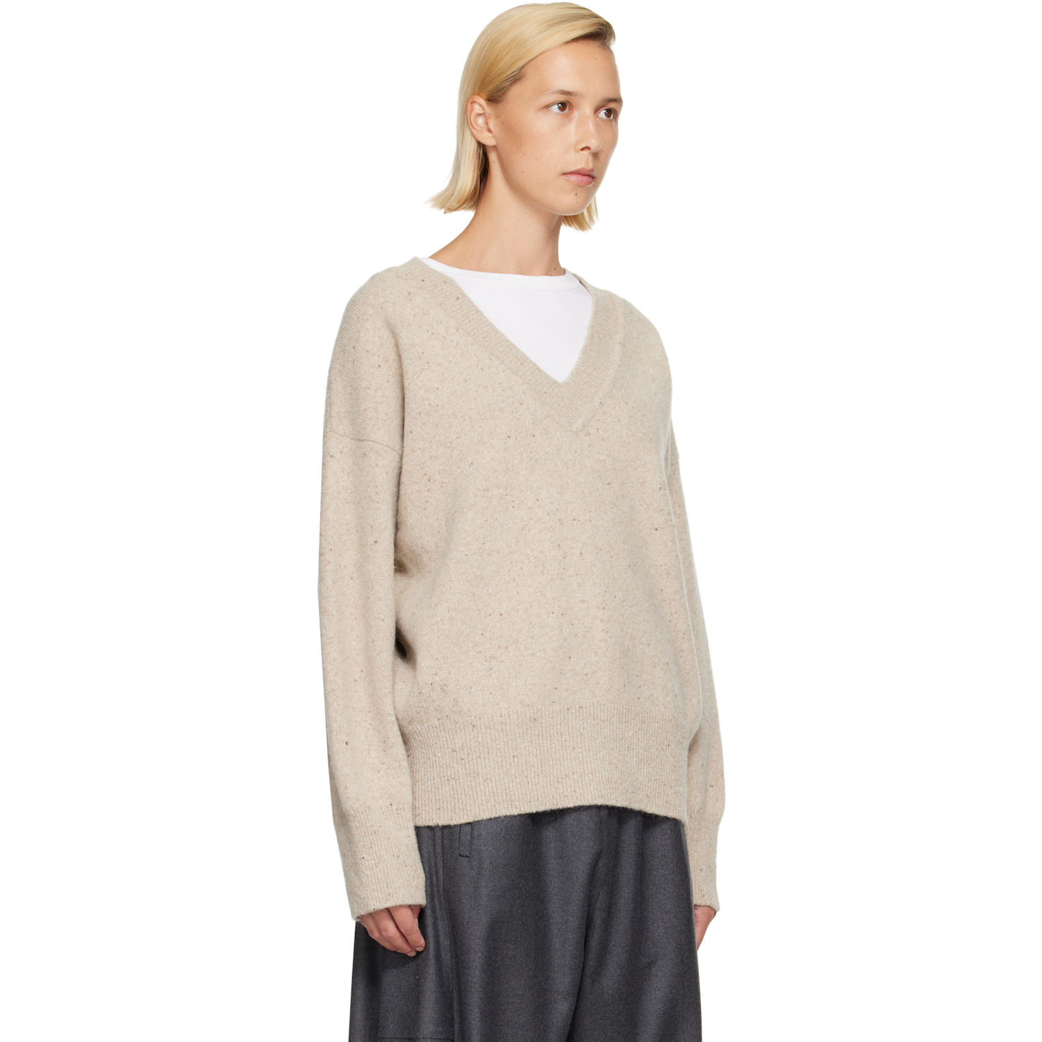 Rohe Wool-blend Classic Mouline Sweater In Neutral