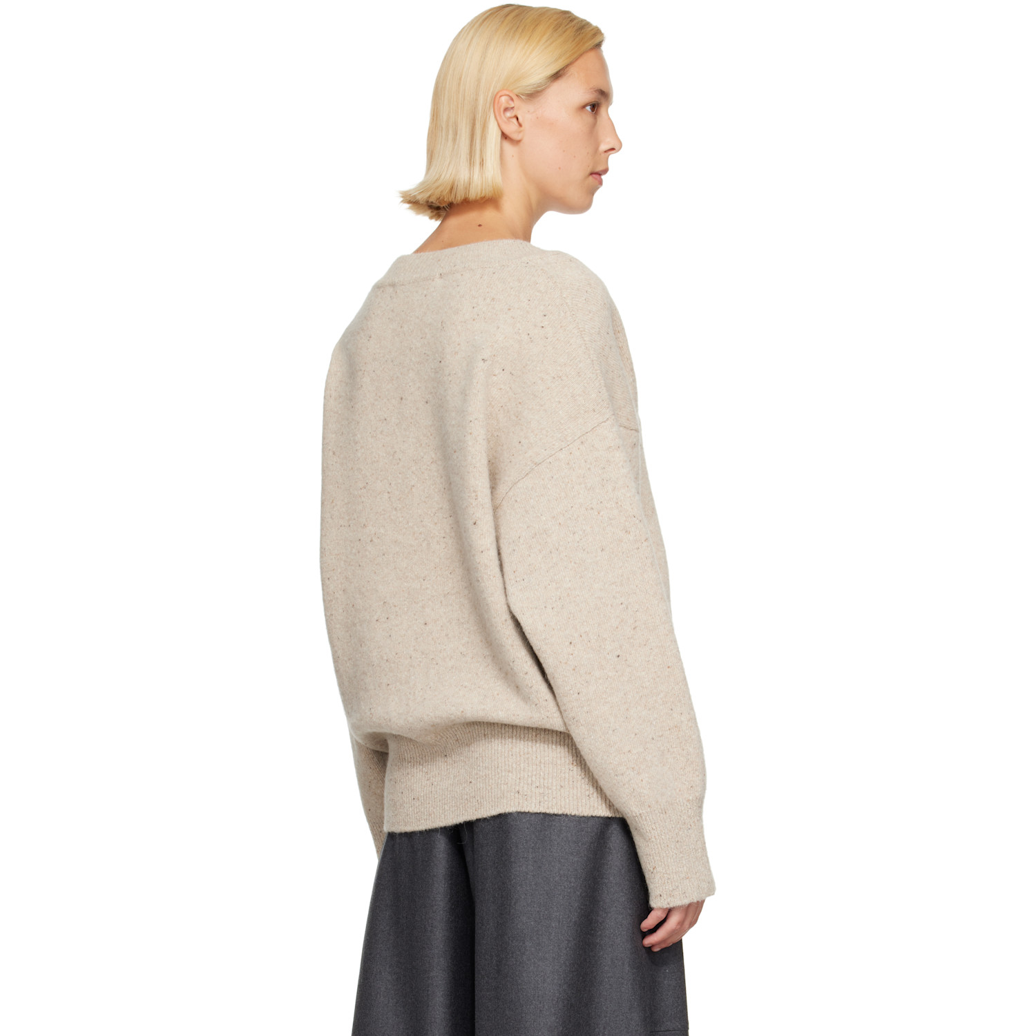 Rohe Wool-blend Classic Mouline Sweater In Neutral
