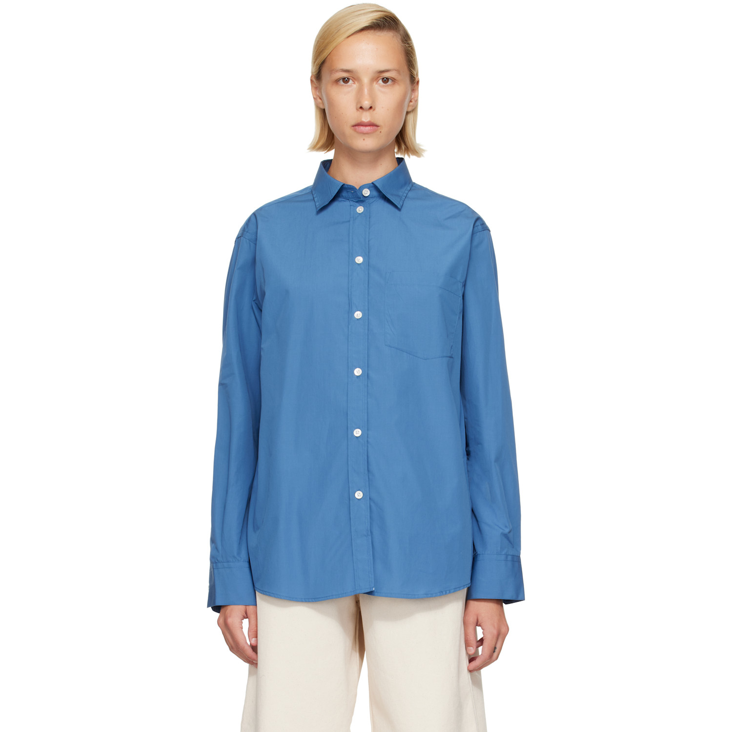 Róhe Blue Classic Fit Shirt