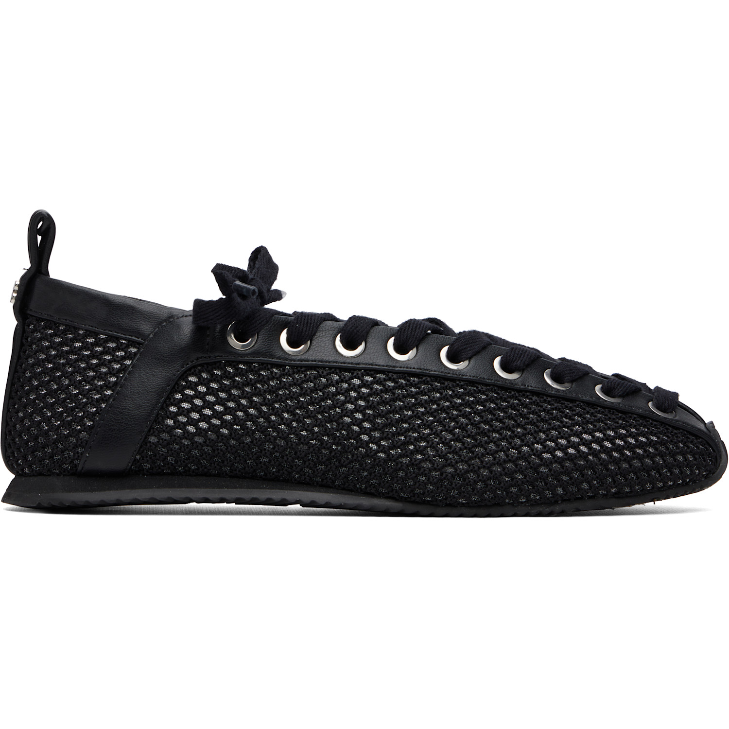 GANNI Black Mesh Sporty Ballerina Sneakers